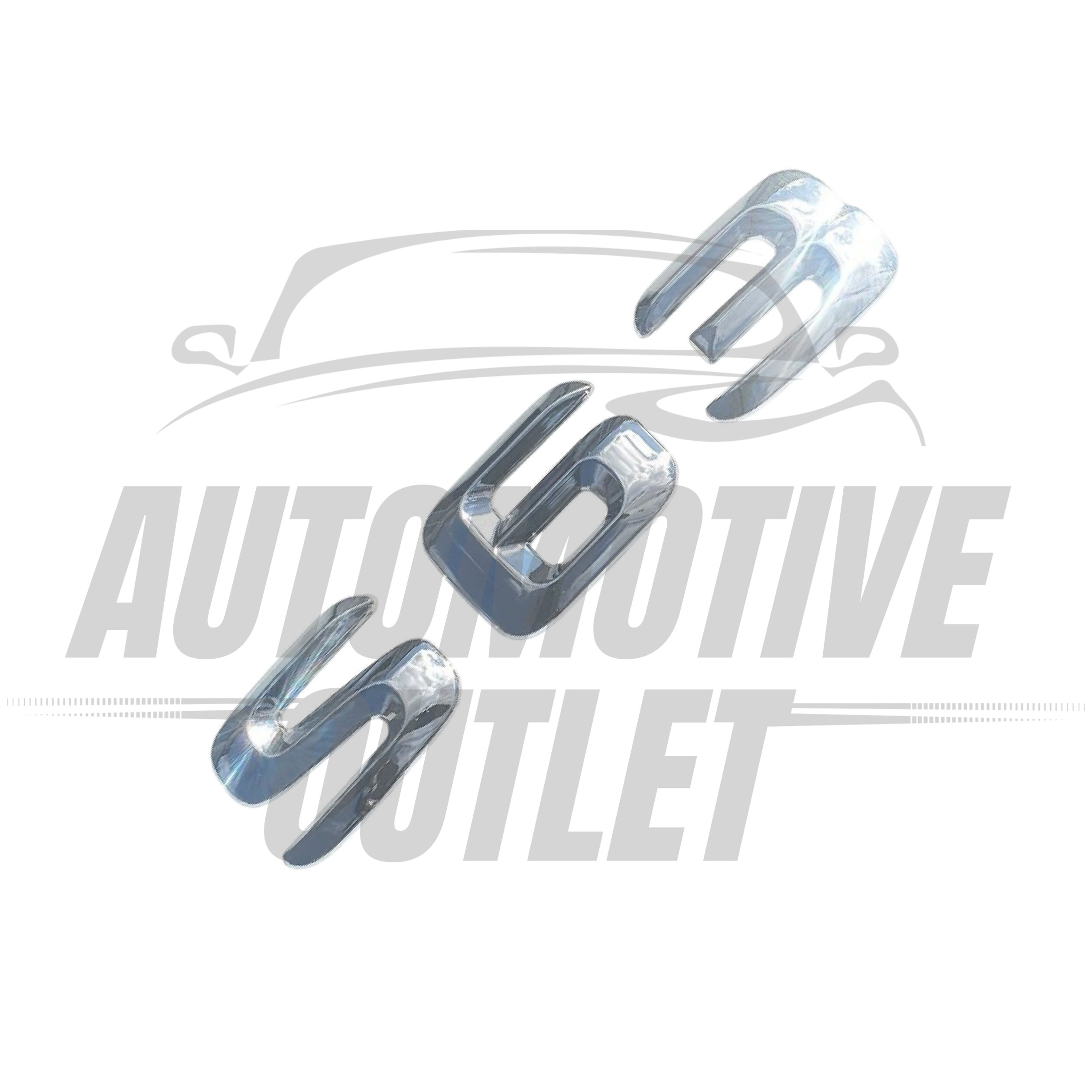 S63-CH Lettering Rear Boot Lid Trunk Badge Emblem For Mercedes-Benz S-Class, Chrome 3