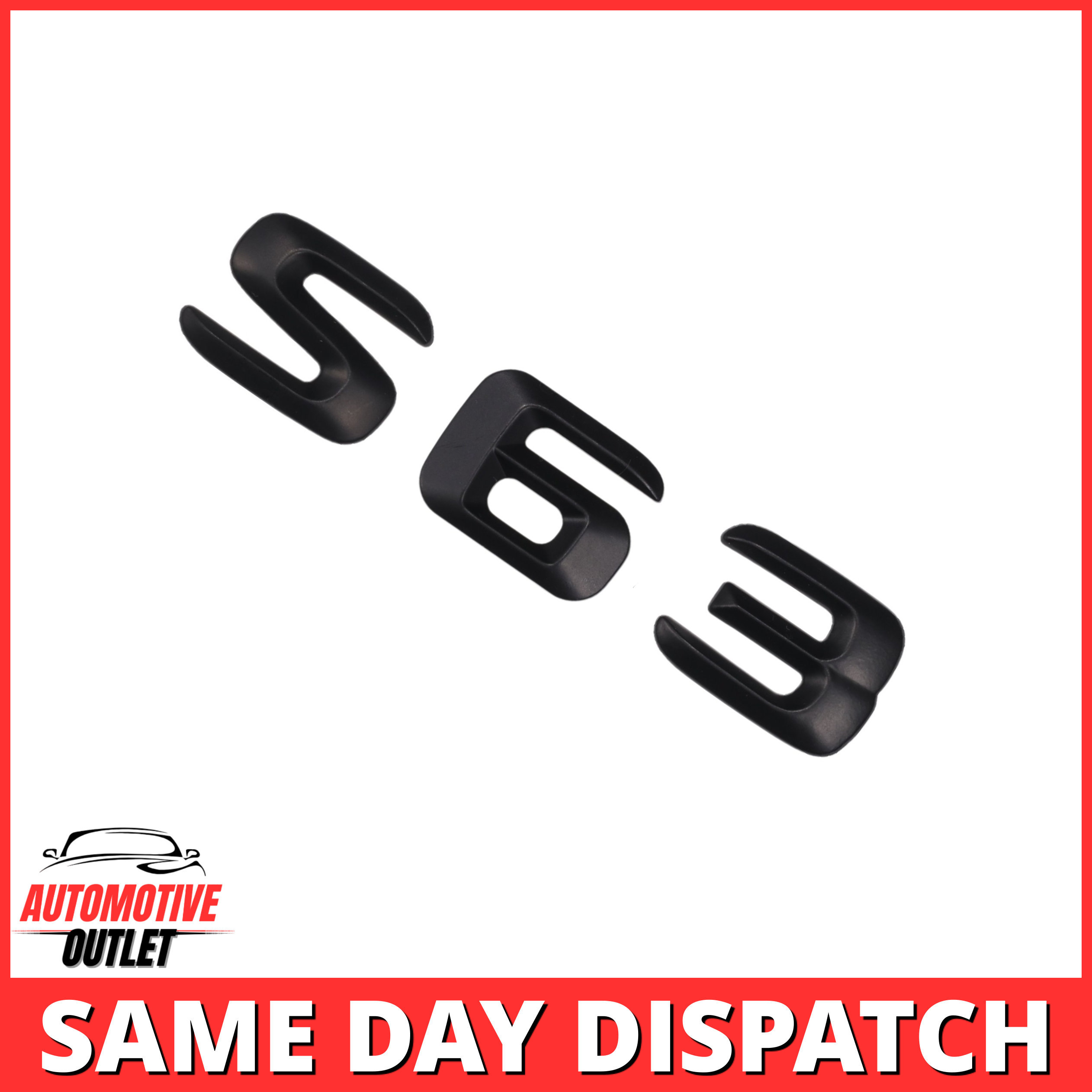 S63-MB Lettering Rear Boot Lid Trunk Badge Emblem For Mercedes-Benz S-Class, Matt Black