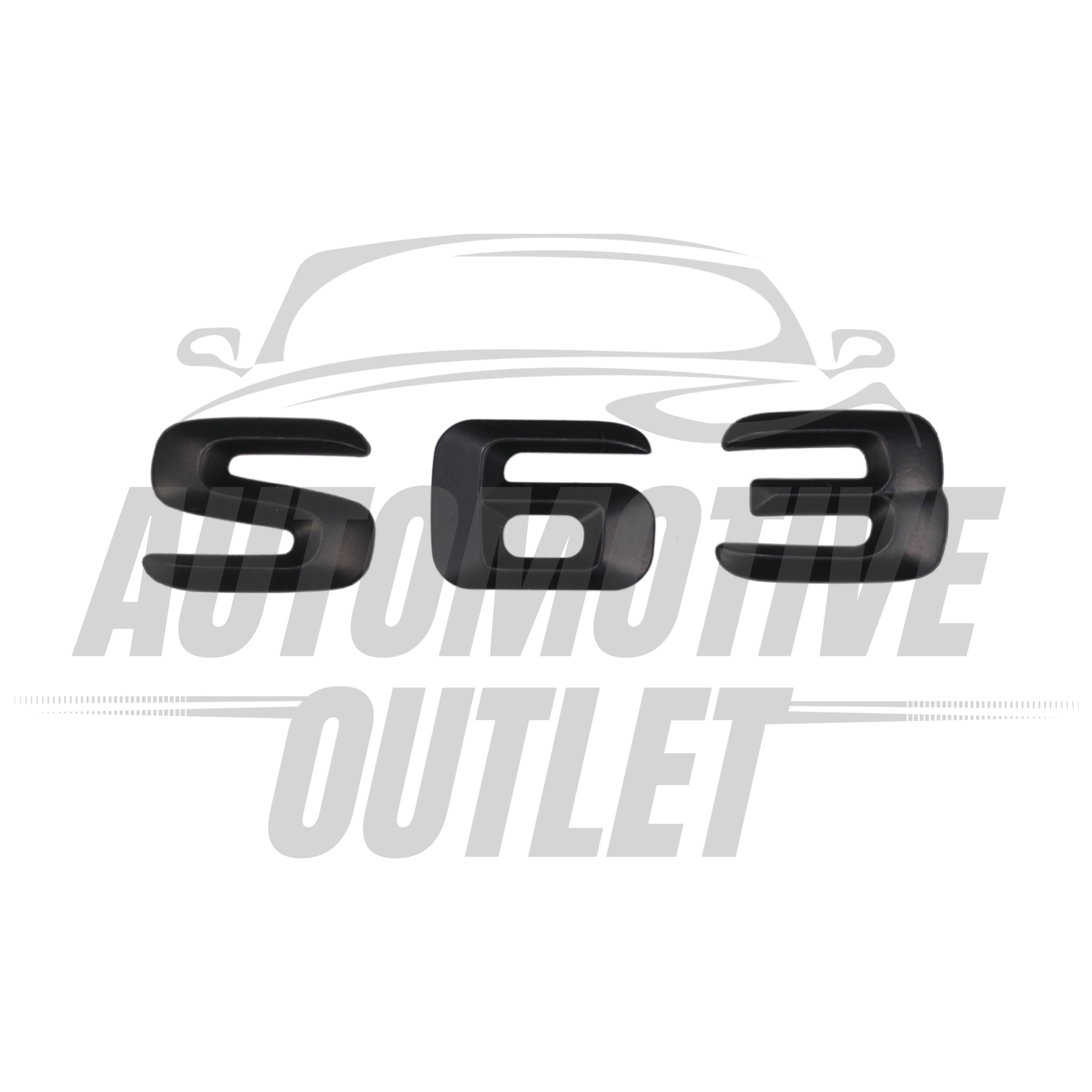 S63-MB Lettering Rear Boot Lid Trunk Badge Emblem For Mercedes-Benz S-Class, Matt Black 2