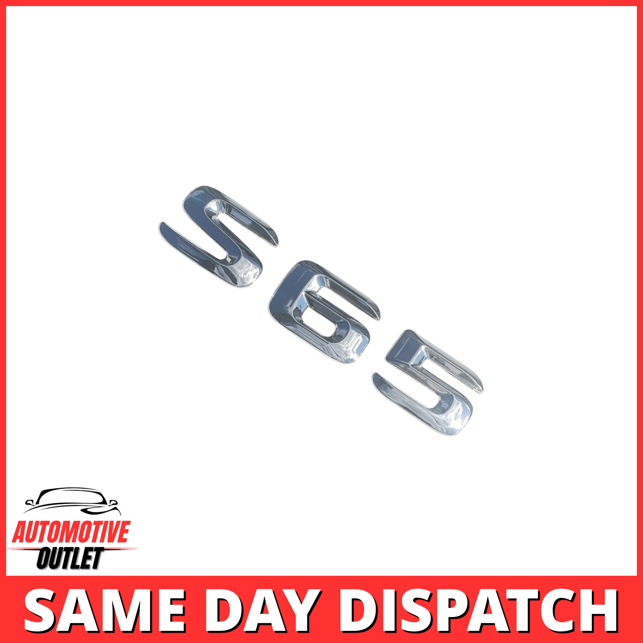 S65-CH Lettering Rear Boot Lid Trunk Badge Emblem For Mercedes-Benz S-Class, Chrome