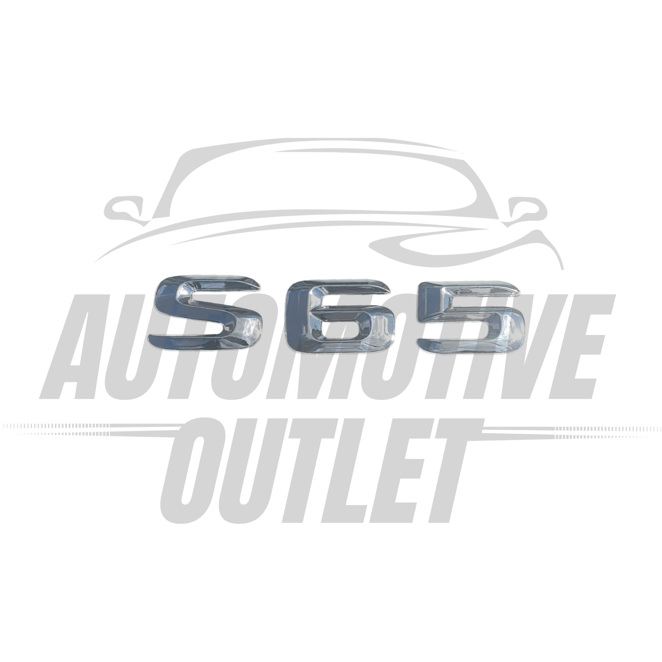 S65-CH Lettering Rear Boot Lid Trunk Badge Emblem For Mercedes-Benz S-Class, Chrome 2