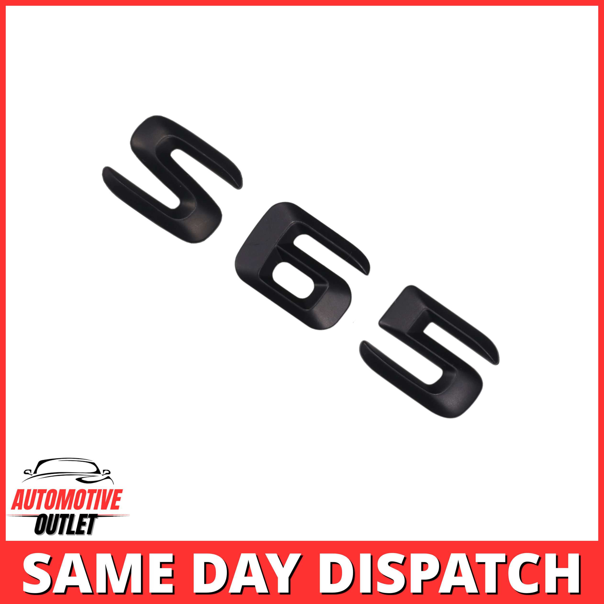 S65-MB Lettering Rear Boot Lid Trunk Badge Emblem For Mercedes-Benz S-Class, Matt Black