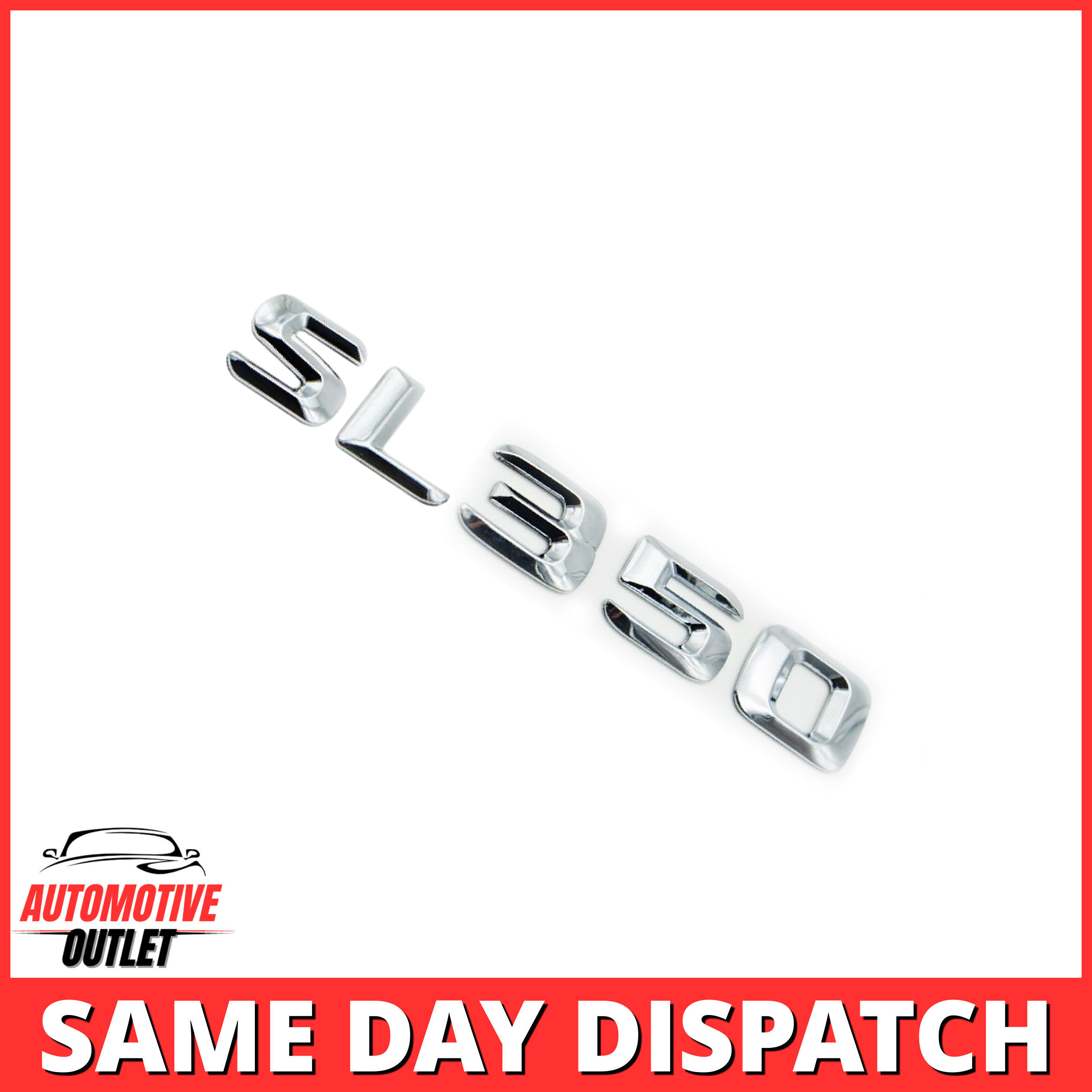 SL350-CH Lettering Rear Boot Lid Trunk Badge Emblem For Mercedes-Benz SL, Chrome