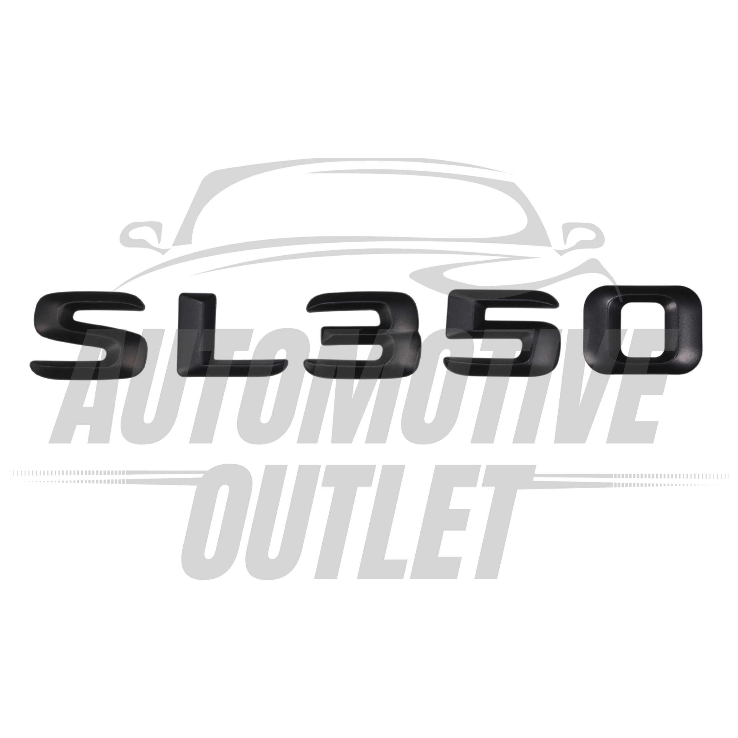 SL350-MB Lettering Rear Boot Lid Trunk Badge Emblem For Mercedes-Benz SL, Matt Black 2