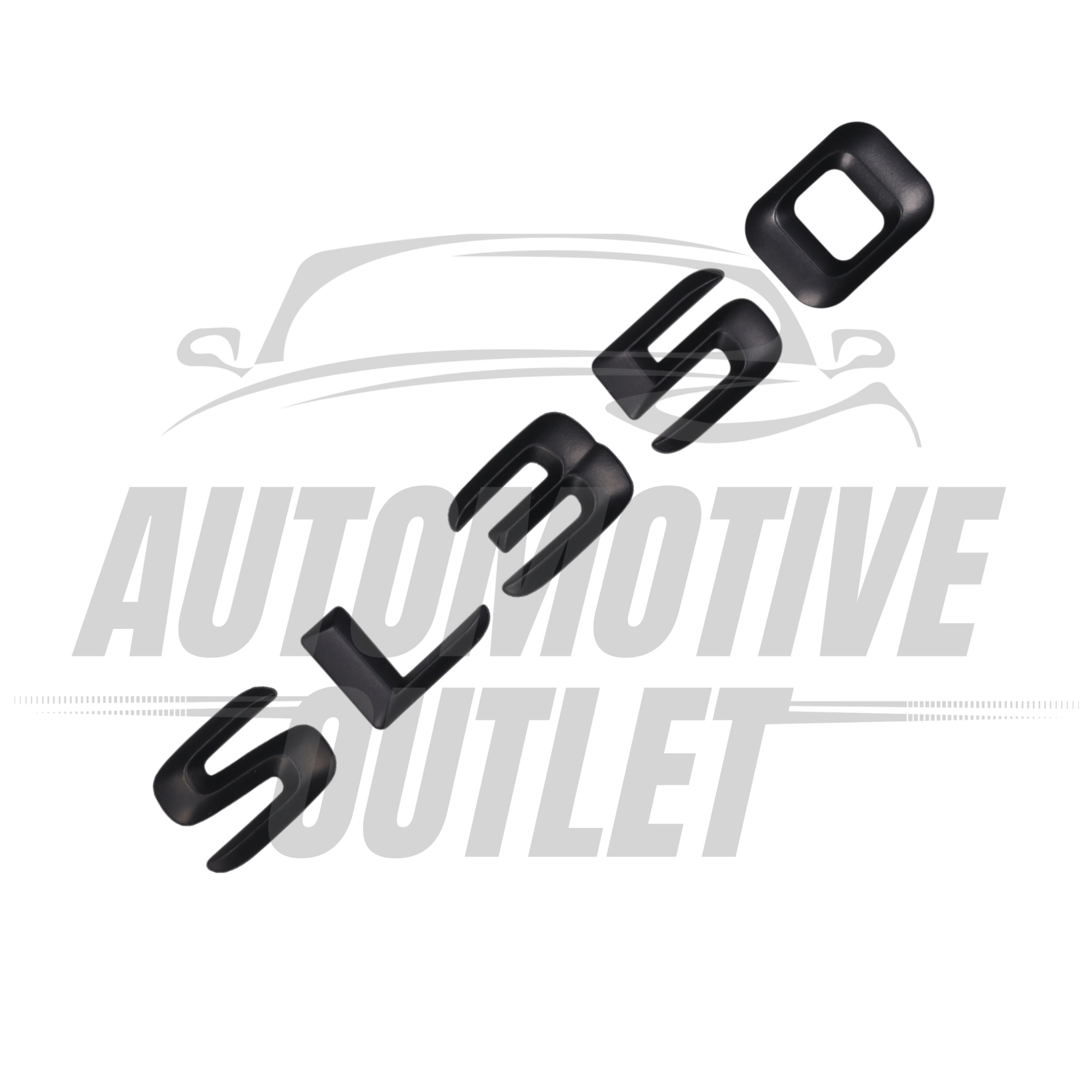 SL350-MB Lettering Rear Boot Lid Trunk Badge Emblem For Mercedes-Benz SL, Matt Black 3