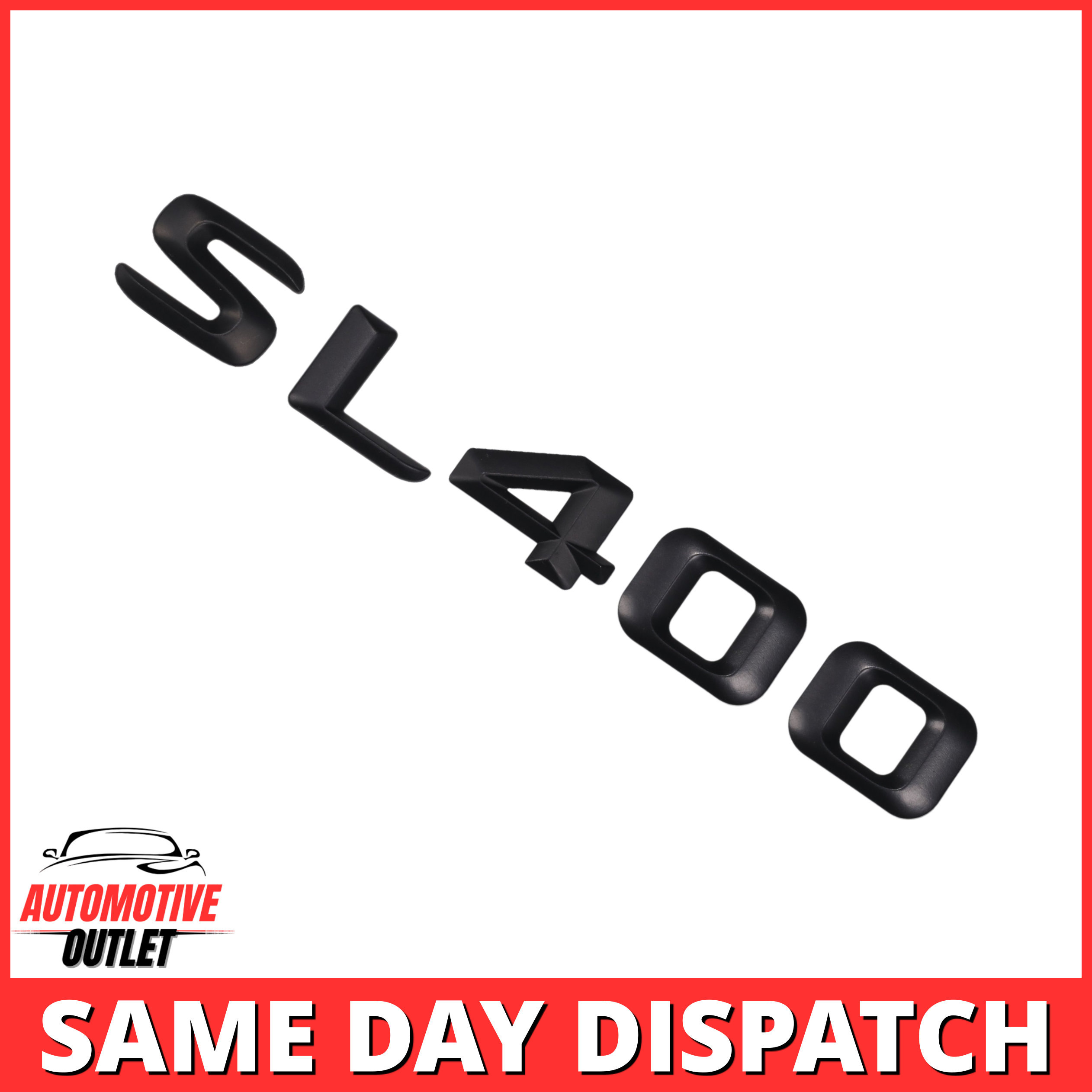 SL400-MB Lettering Rear Boot Lid Trunk Badge Emblem For Mercedes-Benz SL, Matt Black