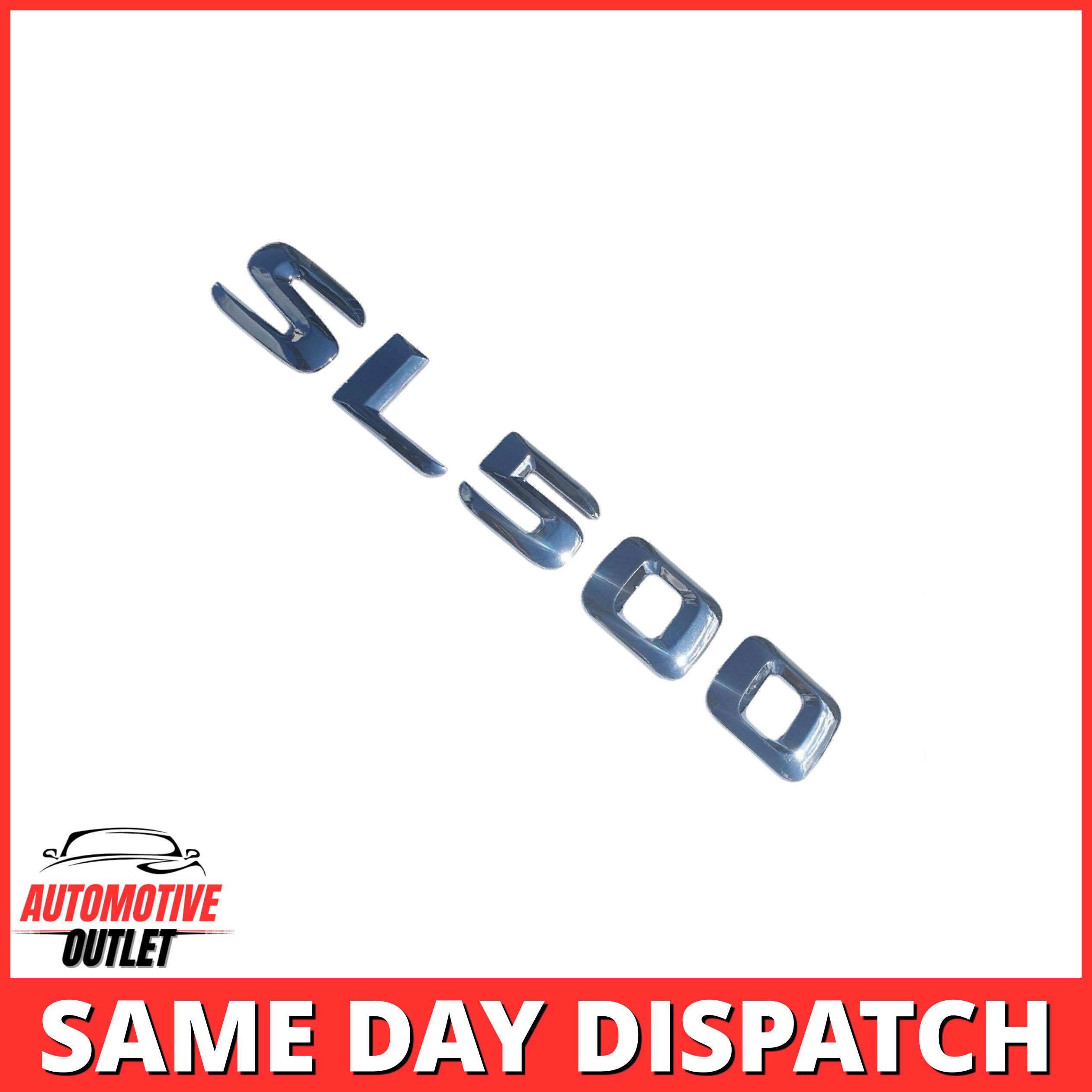 SL500-CH Lettering Rear Boot Lid Trunk Badge Emblem For Mercedes-Benz SL, Chrome