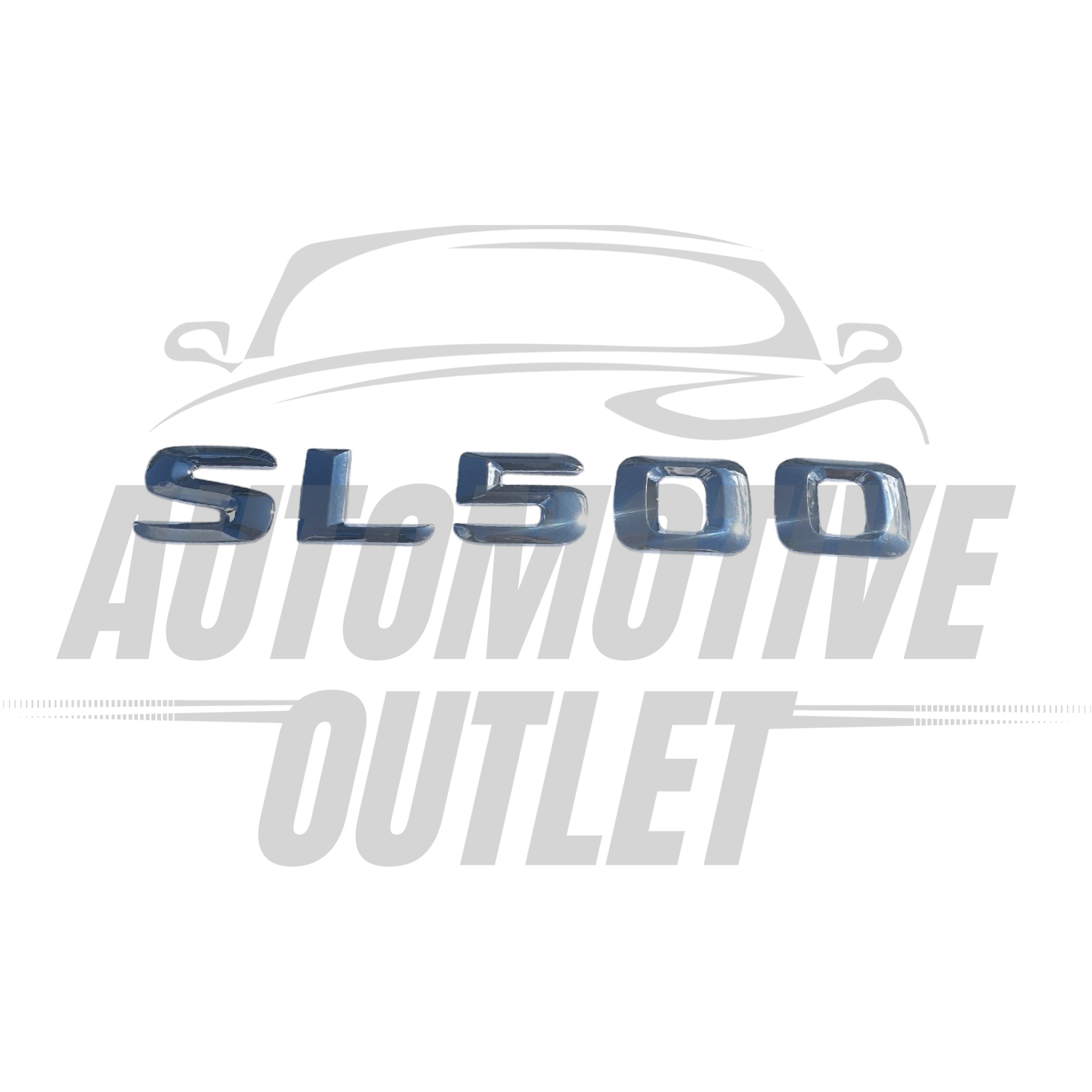SL500-CH Lettering Rear Boot Lid Trunk Badge Emblem For Mercedes-Benz SL, Chrome 2