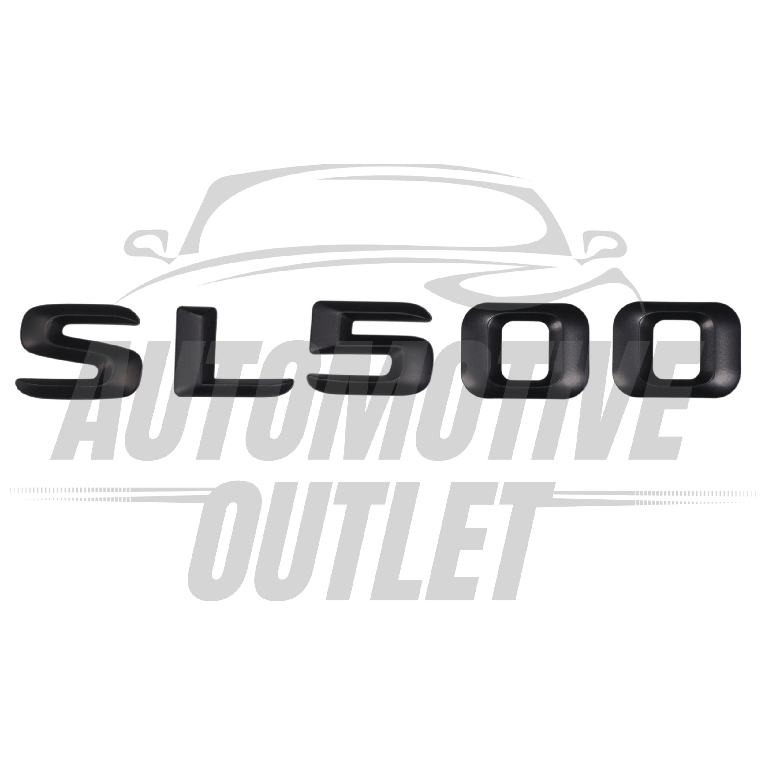 SL500-MB Lettering Rear Boot Lid Trunk Badge Emblem For Mercedes-Benz SL, Matt Black 2