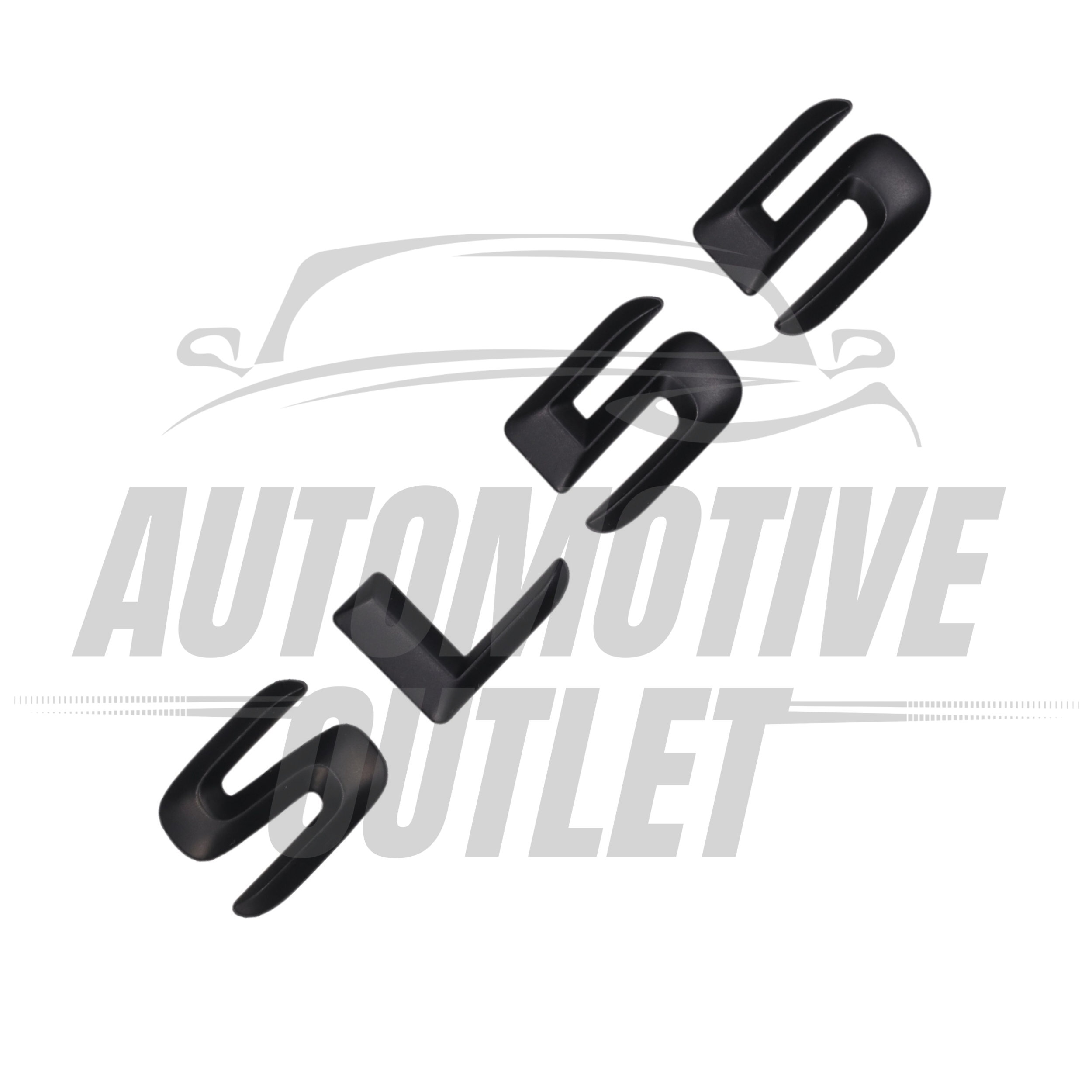 SL55-MB Lettering Rear Boot Lid Trunk Badge Emblem For Mercedes-Benz SL, Matt Black 3