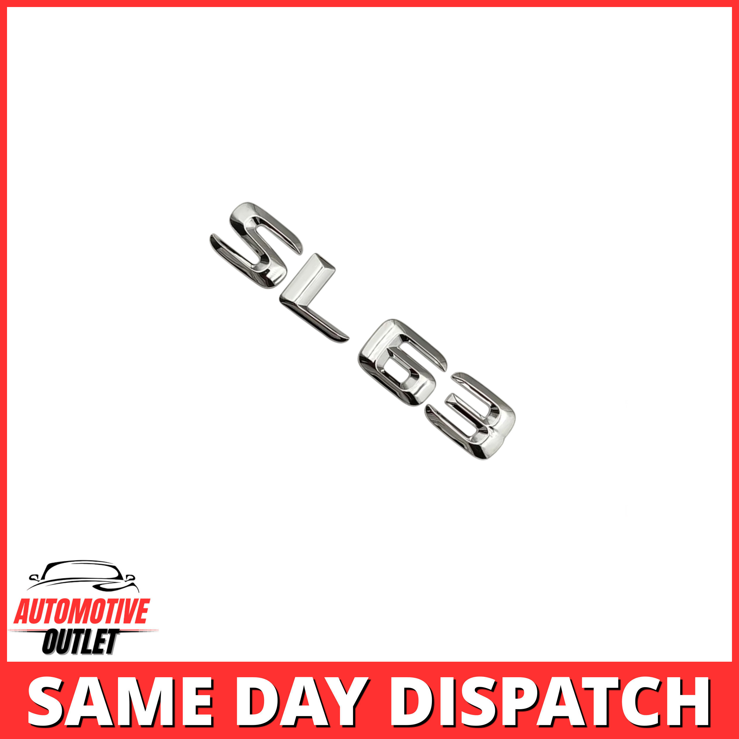 SL63-CH Lettering Rear Boot Lid Trunk Badge Emblem For Mercedes-Benz SL, Chrome