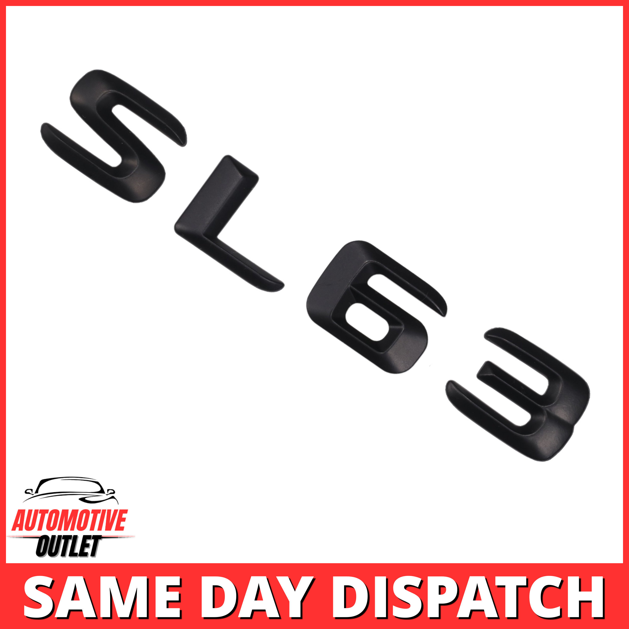 SL63-MB Lettering Rear Boot Lid Trunk Badge Emblem For Mercedes-Benz SL, Matt Black
