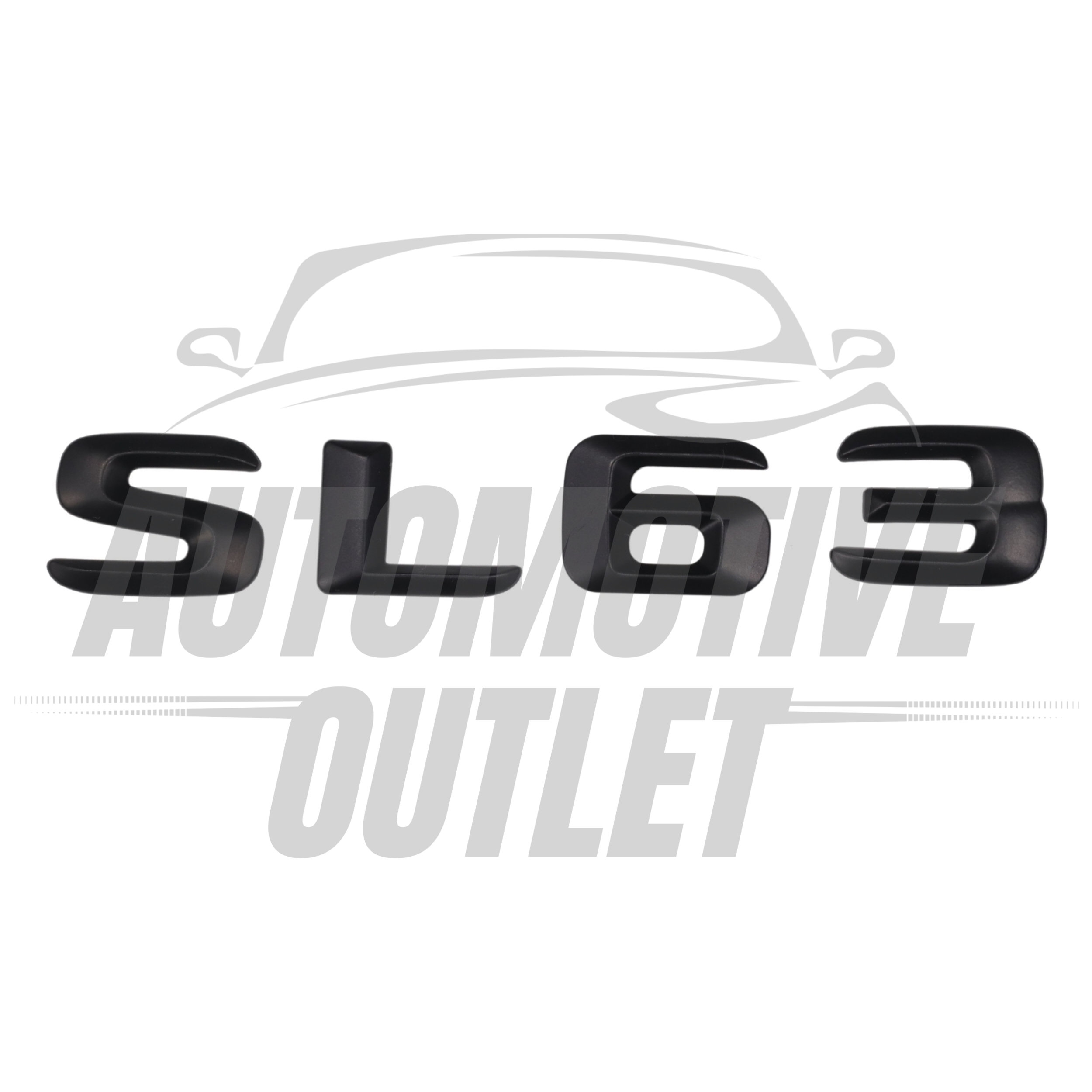 SL63-MB Lettering Rear Boot Lid Trunk Badge Emblem For Mercedes-Benz SL, Matt Black 2
