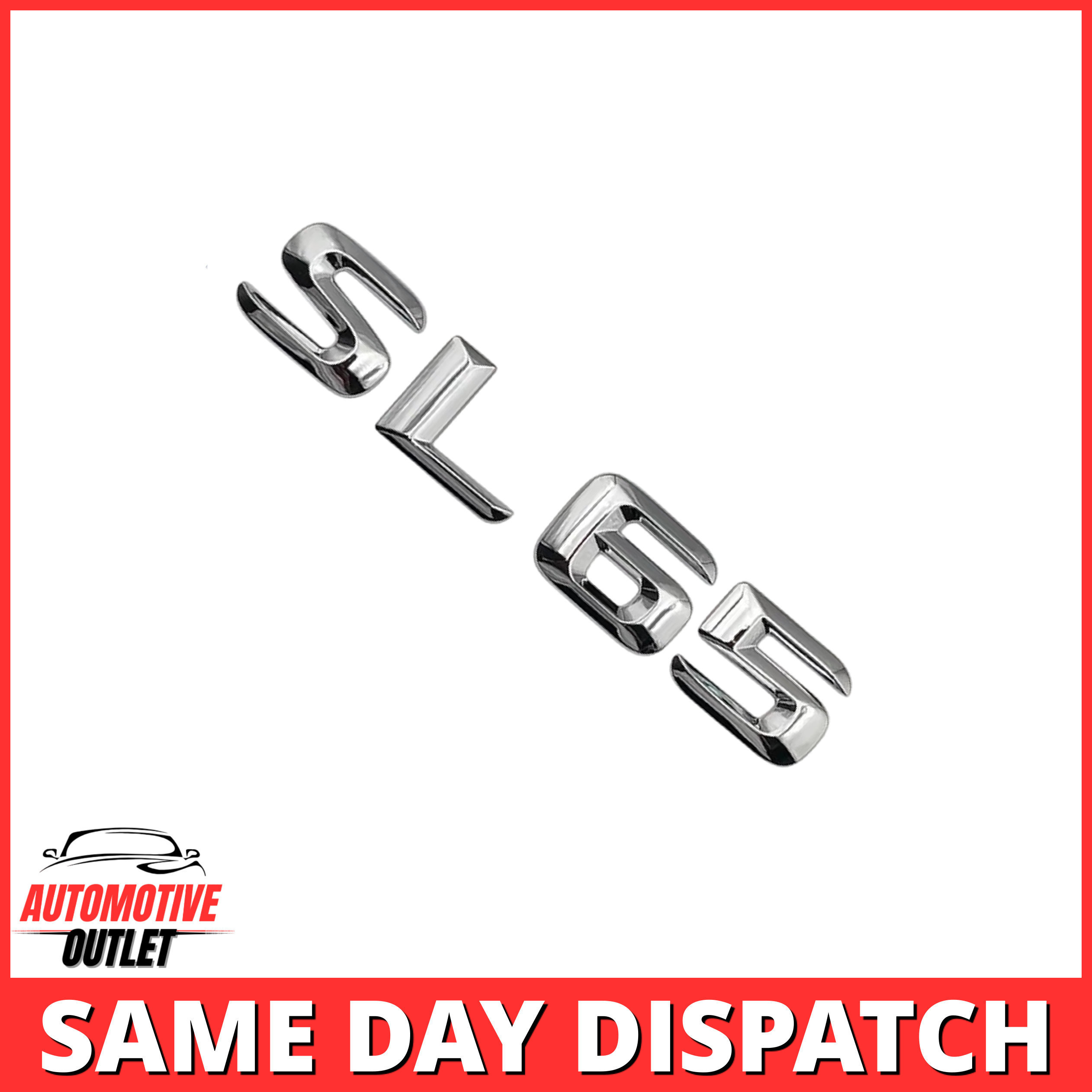 SL65-CH Lettering Rear Boot Lid Trunk Badge Emblem For Mercedes-Benz SL, Chrome
