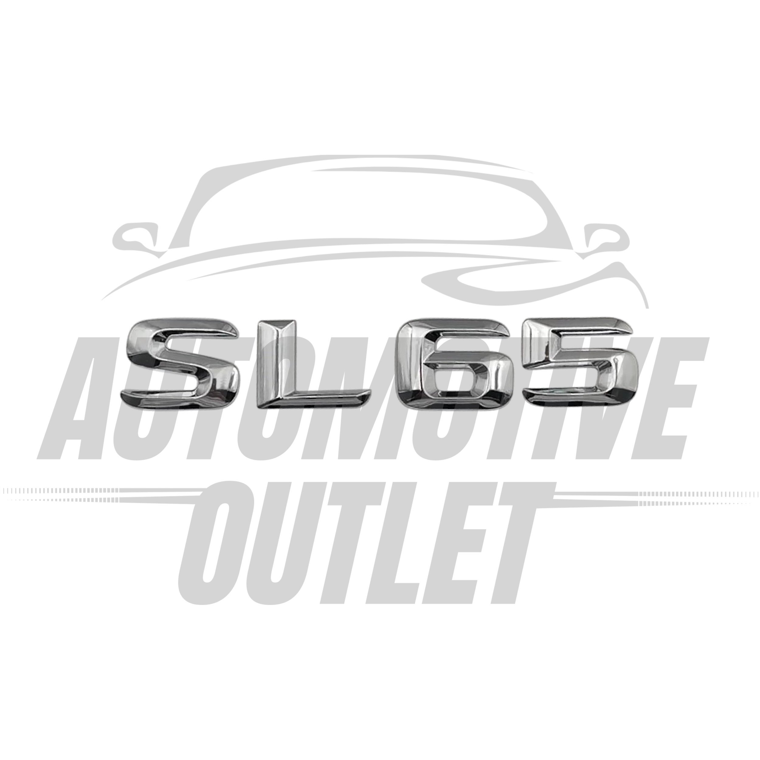 SL65-CH Lettering Rear Boot Lid Trunk Badge Emblem For Mercedes-Benz SL, Chrome 2