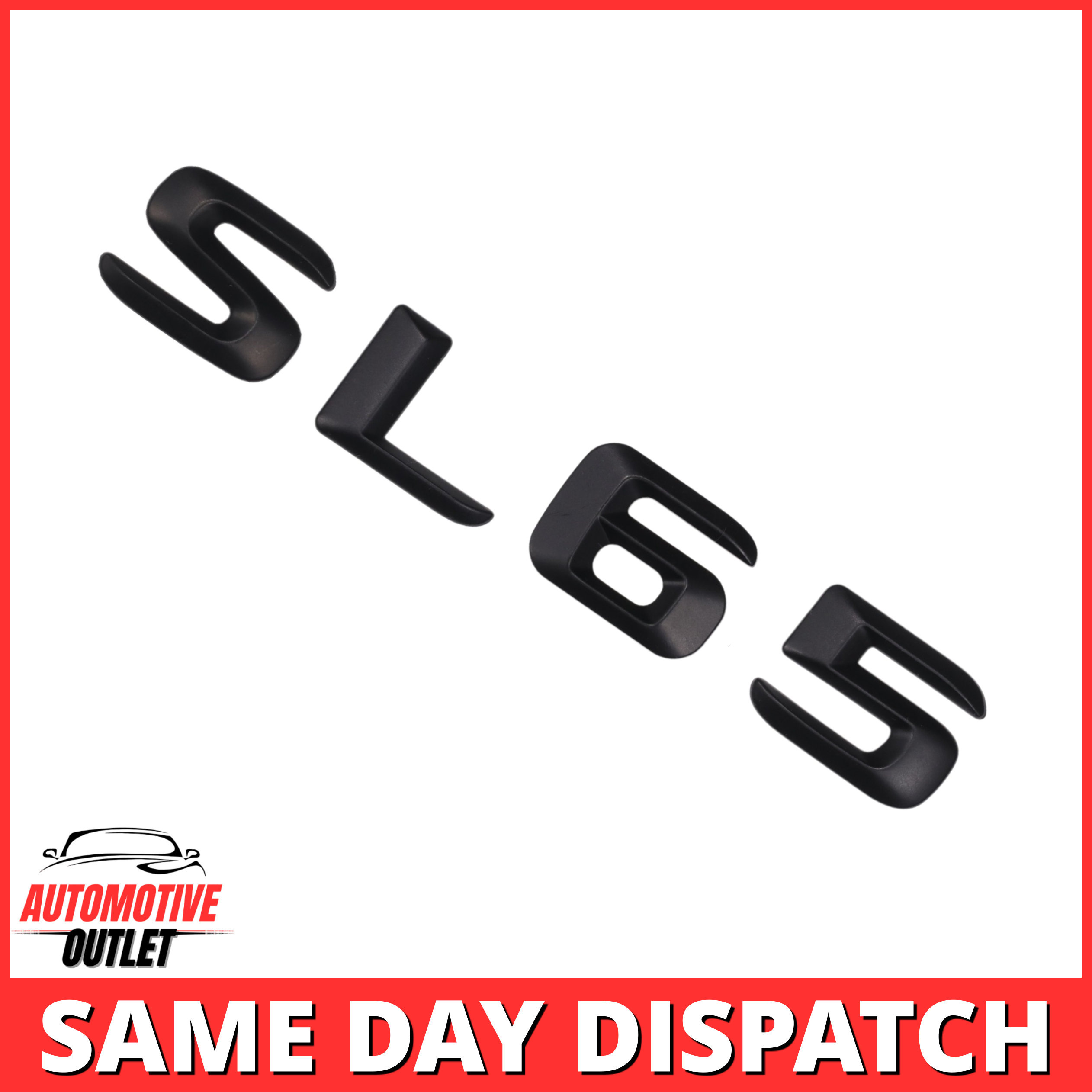 SL65-MB Lettering Rear Boot Lid Trunk Badge Emblem For Mercedes-Benz SL, Matt Black