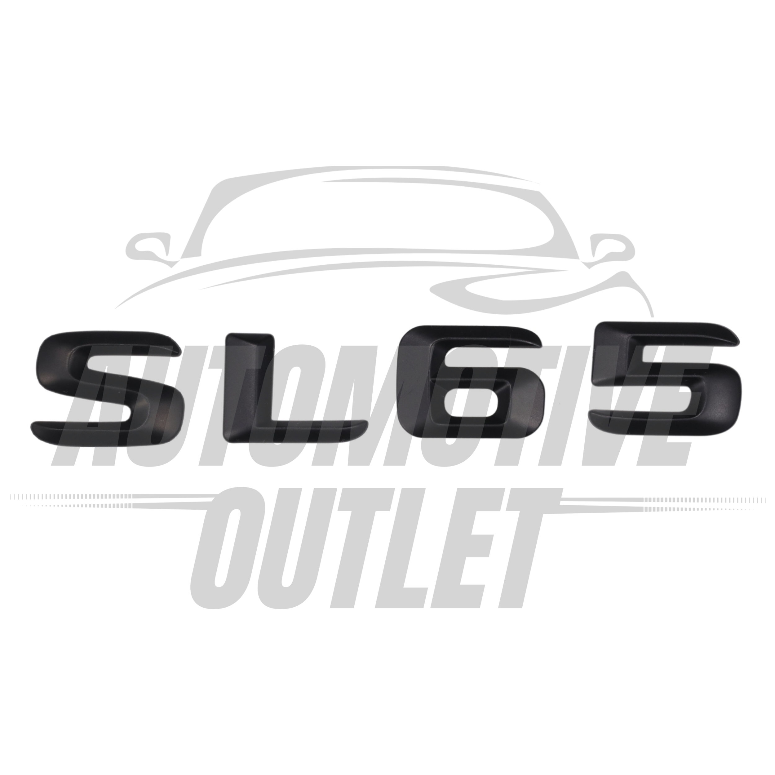 SL65-MB Lettering Rear Boot Lid Trunk Badge Emblem For Mercedes-Benz SL, Matt Black 2