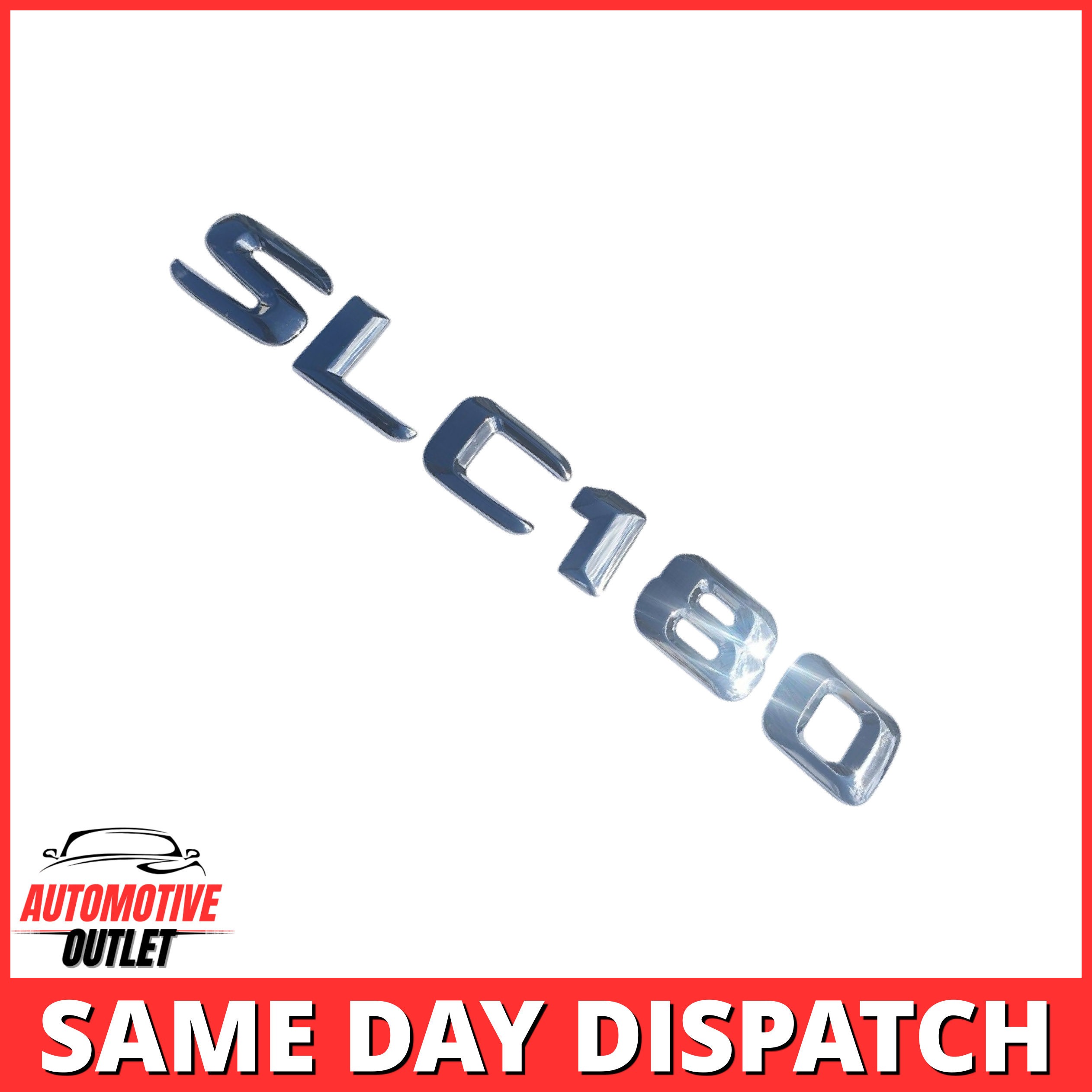SLC180-CH Lettering Rear Boot Lid Trunk Badge Emblem For Mercedes-Benz SLC, Chrome 1