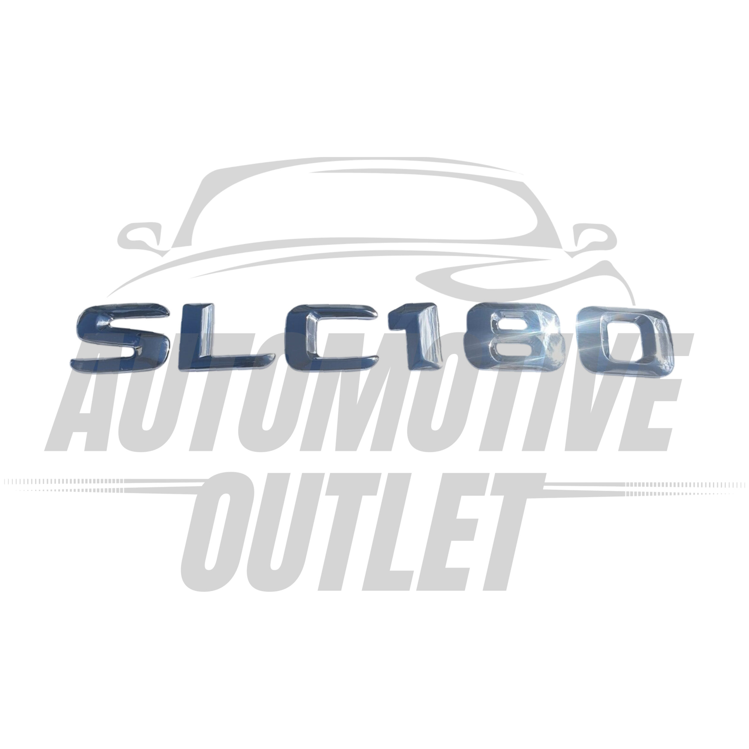 SLC180-CH Lettering Rear Boot Lid Trunk Badge Emblem For Mercedes-Benz SLC, Chrome 2