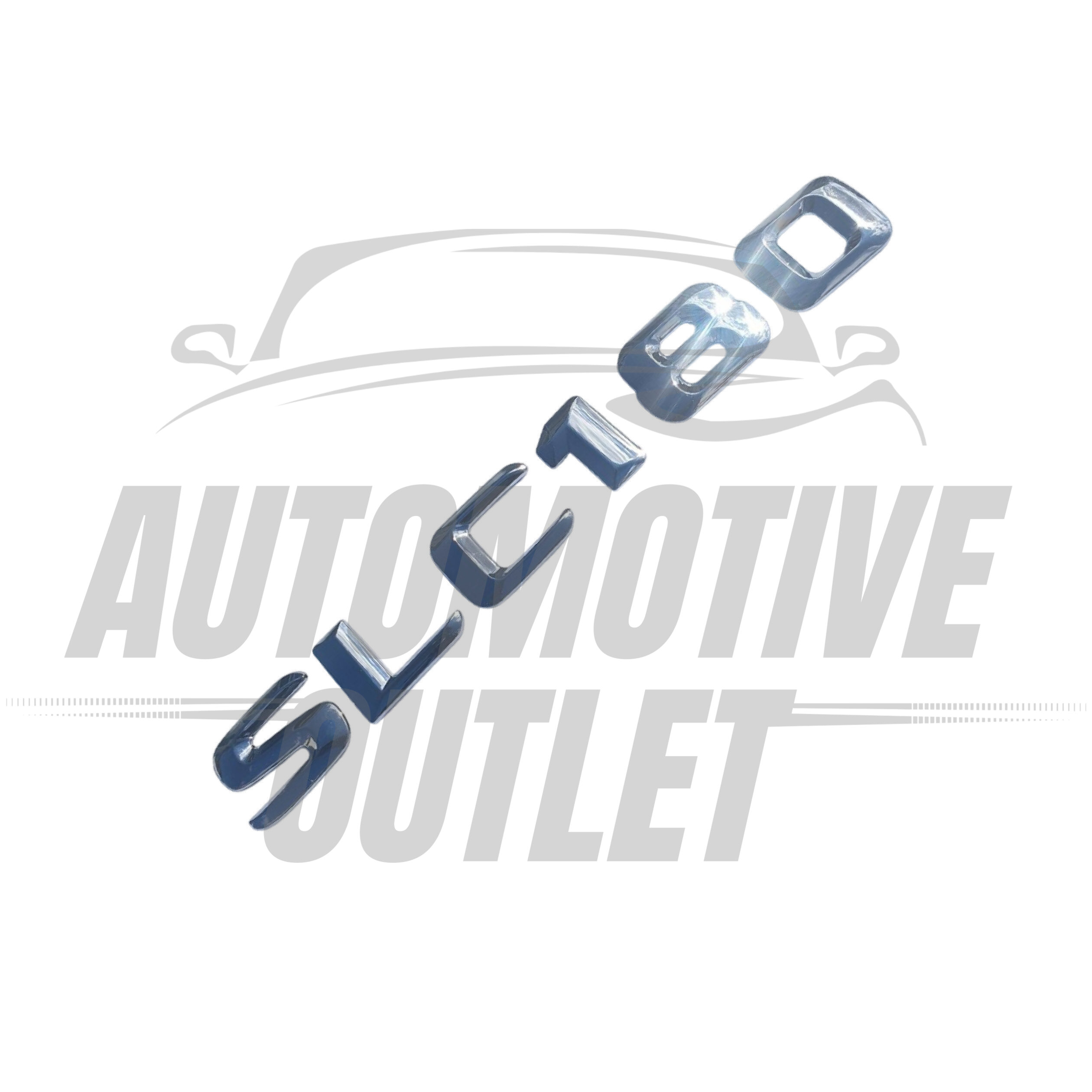 SLC180-CH Lettering Rear Boot Lid Trunk Badge Emblem For Mercedes-Benz SLC, Chrome 3
