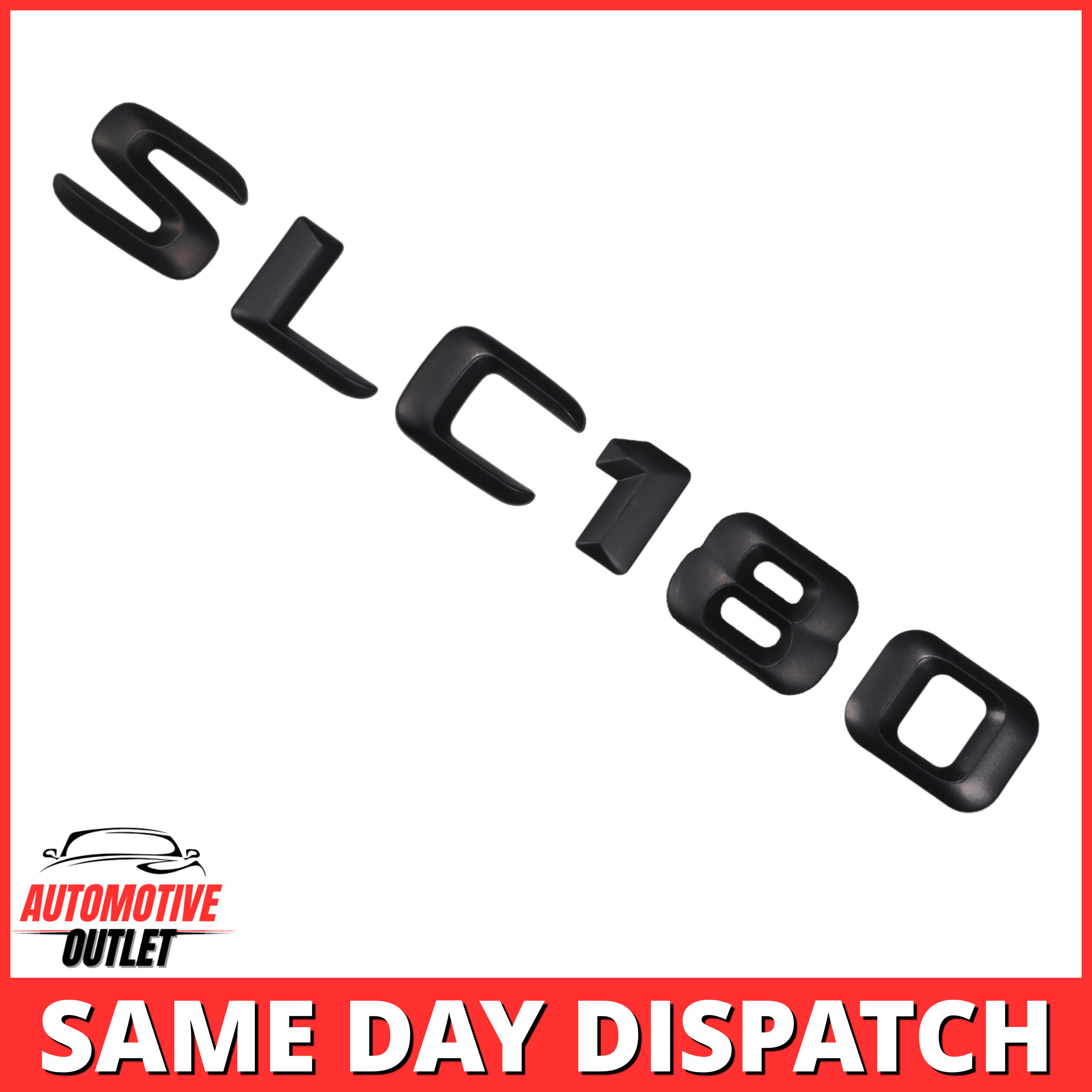 SLC180-MB Lettering Rear Boot Lid Trunk Badge Emblem For Mercedes-Benz SLC, Matt Black