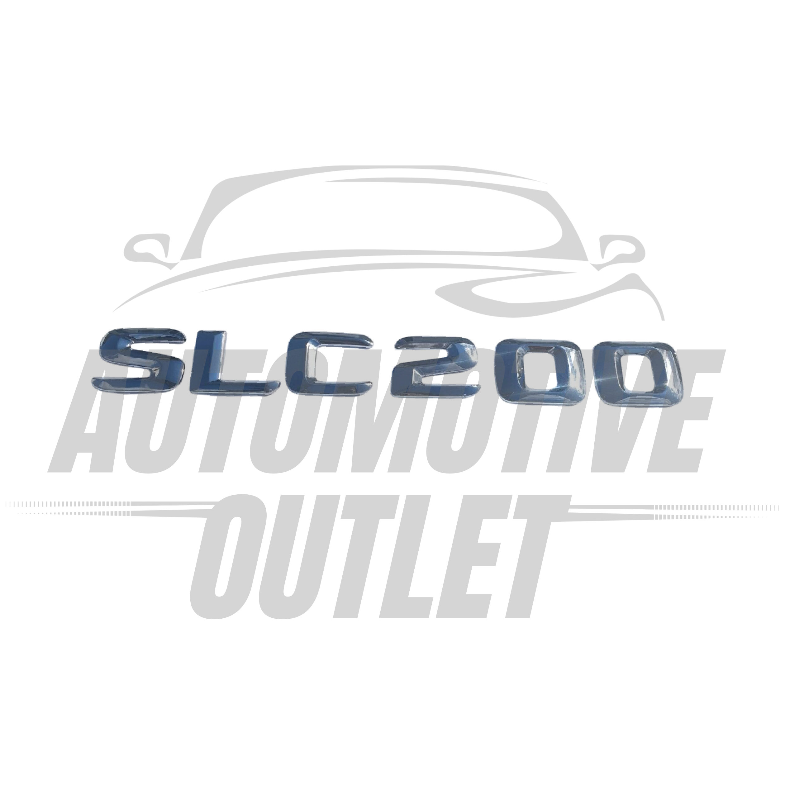 SLC200-CH Lettering Rear Boot Lid Trunk Badge Emblem For Mercedes-Benz SLC, Chrome 2