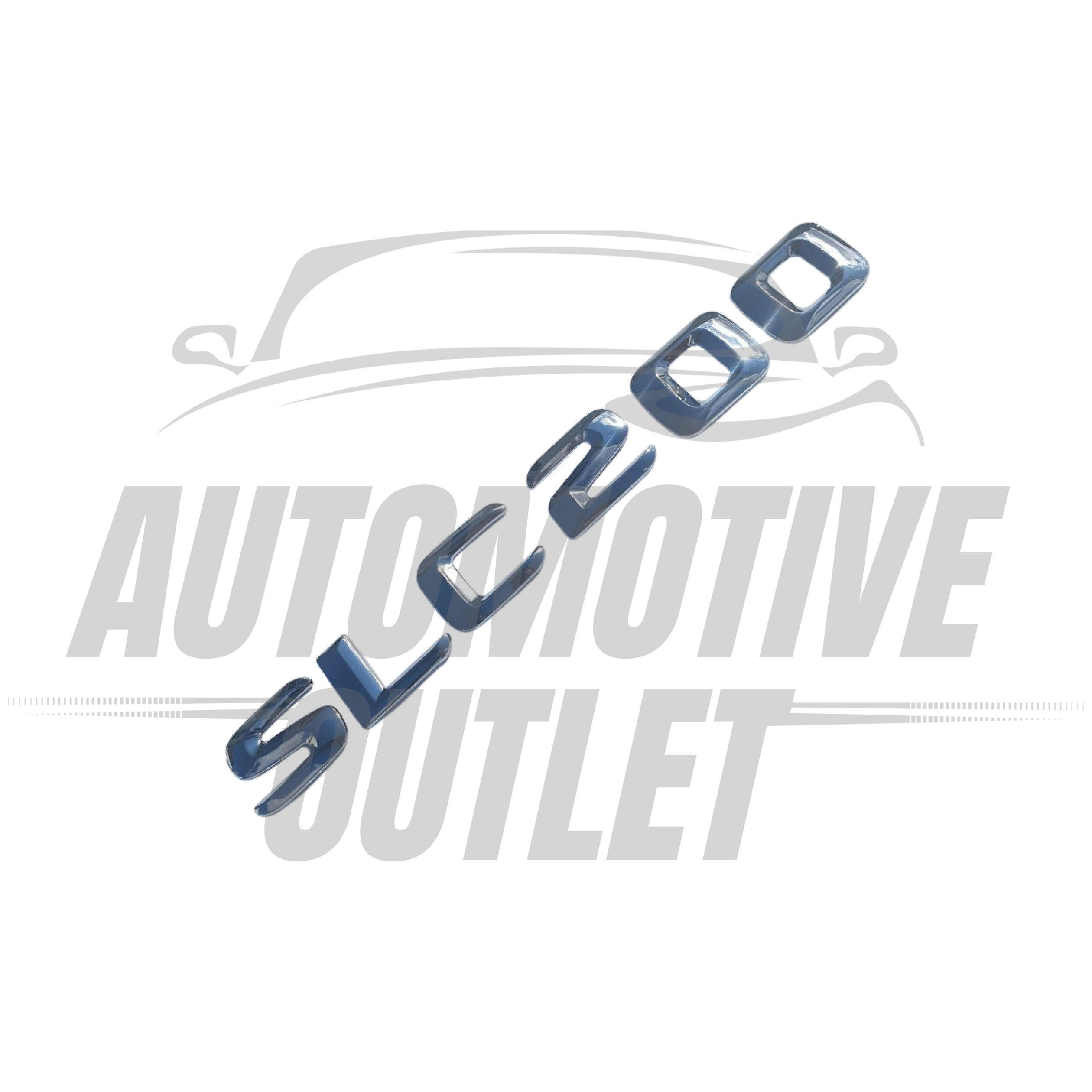 SLC200-CH Lettering Rear Boot Lid Trunk Badge Emblem For Mercedes-Benz SLC, Chrome 3