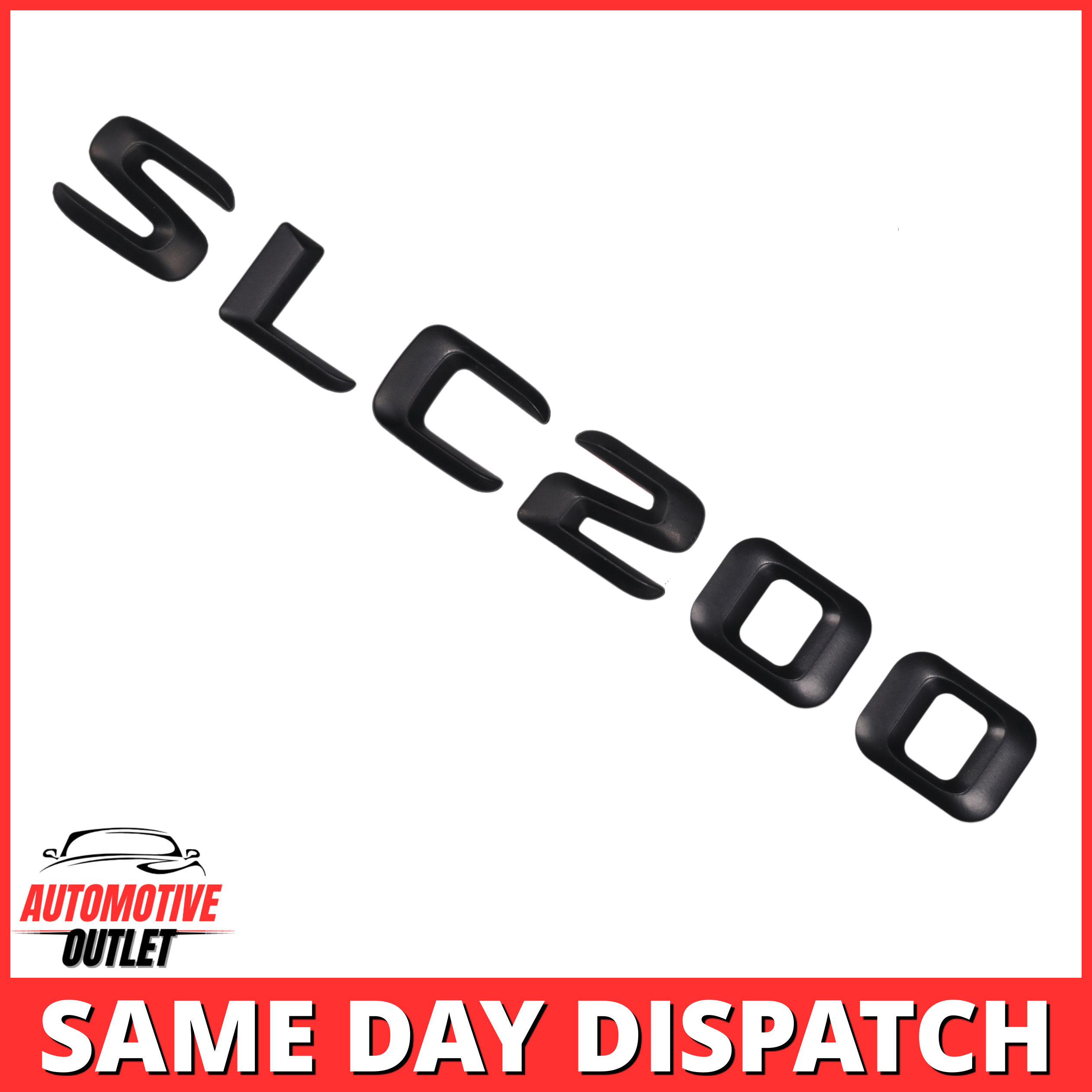 SLC200-MB Lettering Rear Boot Lid Trunk Badge Emblem For Mercedes-Benz SLC, Matt Black