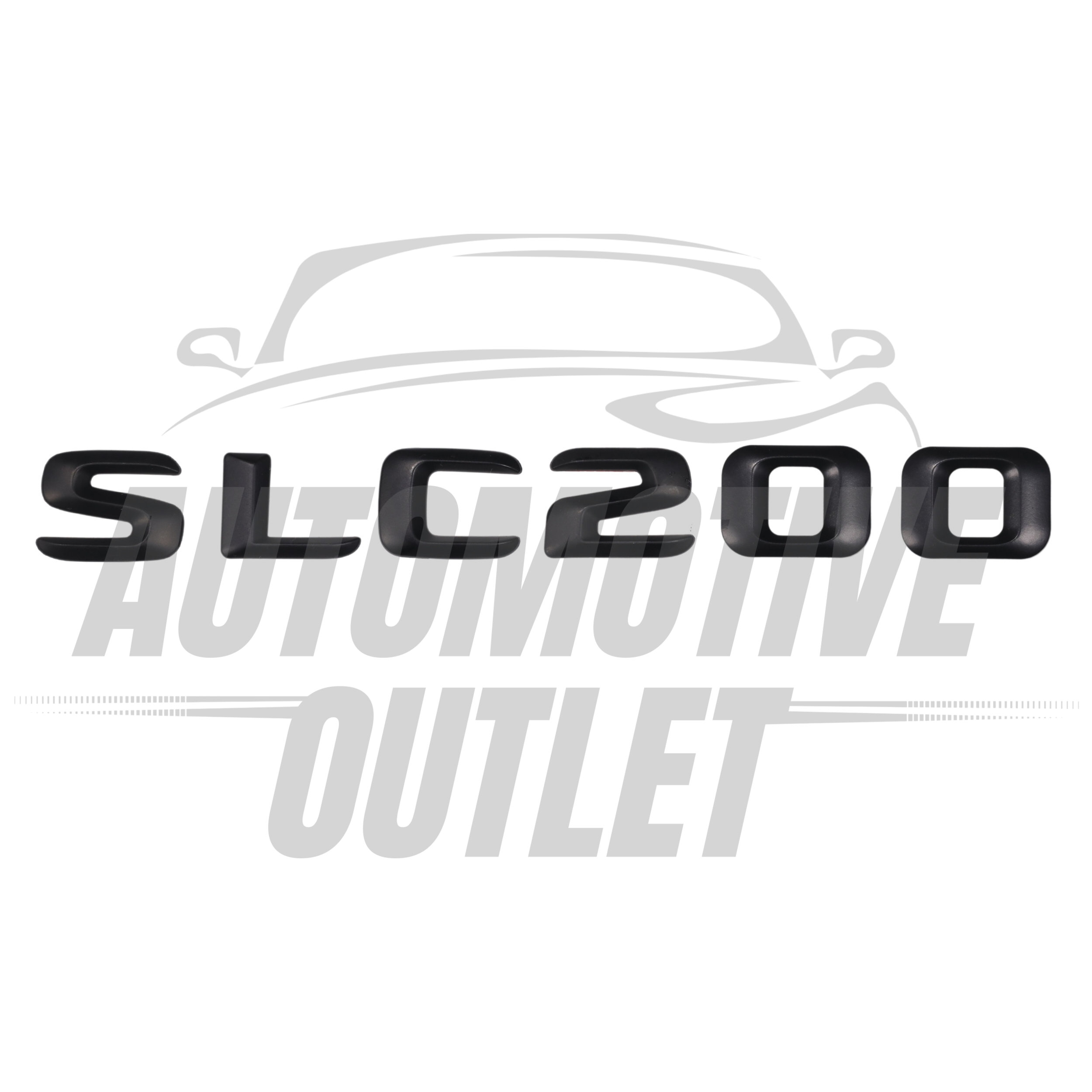 SLC200-MB Lettering Rear Boot Lid Trunk Badge Emblem For Mercedes-Benz SLC, Matt Black 2