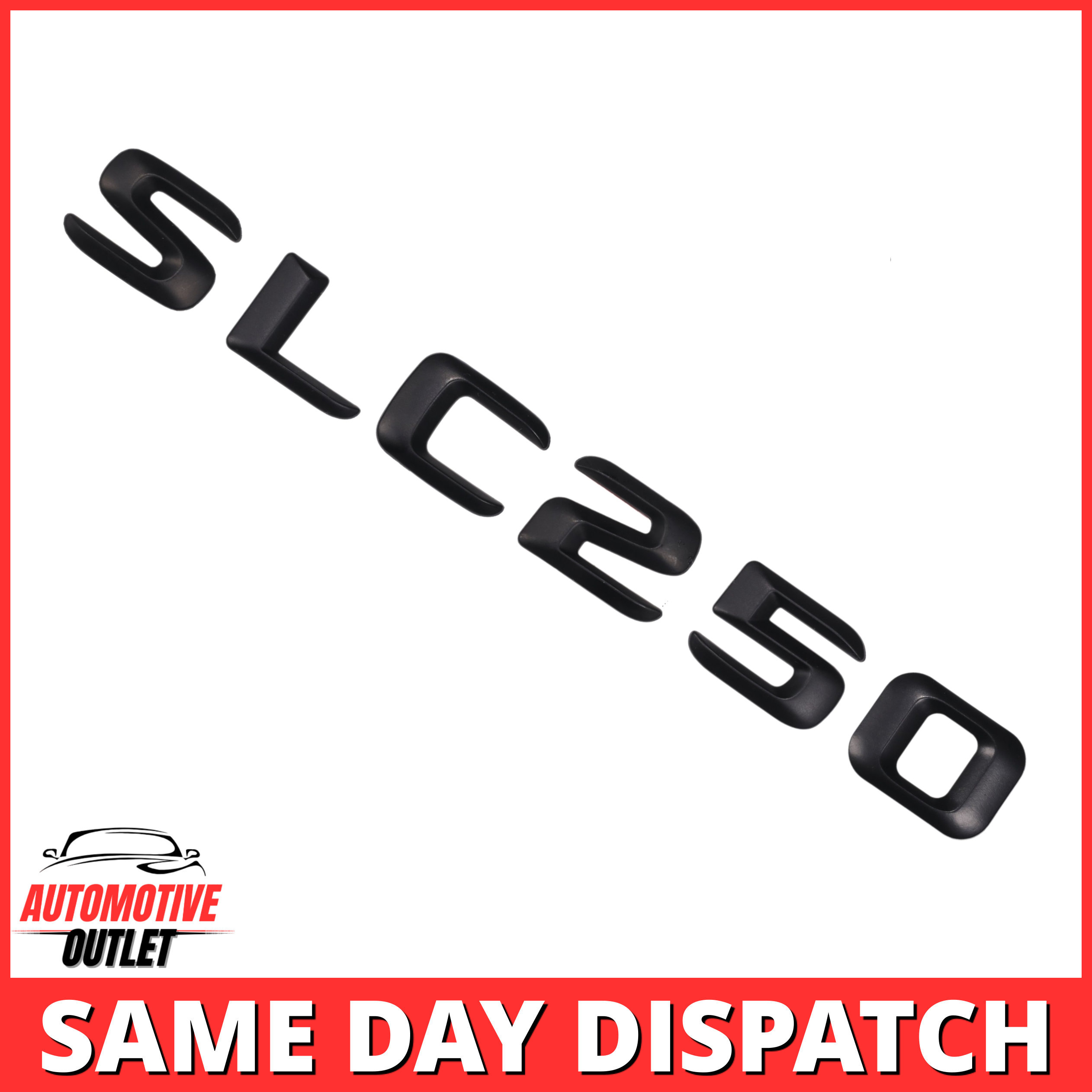 SLC250-MB Lettering Rear Boot Lid Trunk Badge Emblem For Mercedes-Benz SLC, Matt Black 1