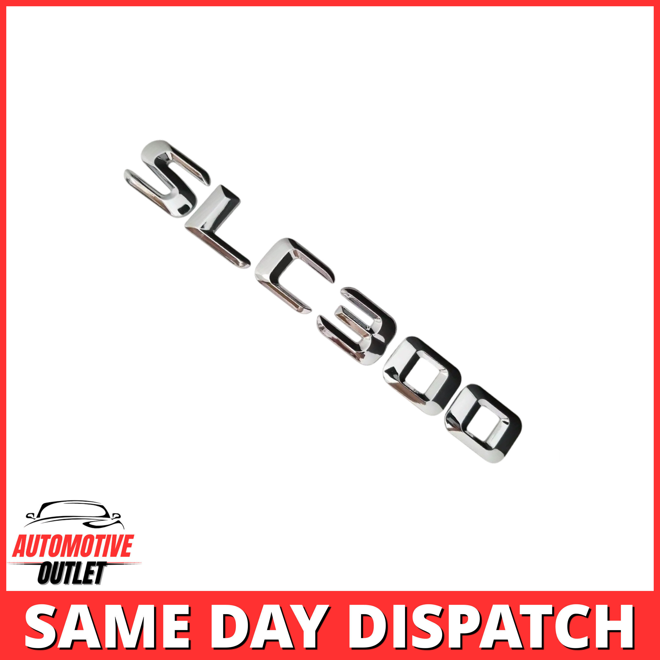SLC300-CH Lettering Rear Boot Lid Trunk Badge Emblem For Mercedes-Benz SLC, Chrome