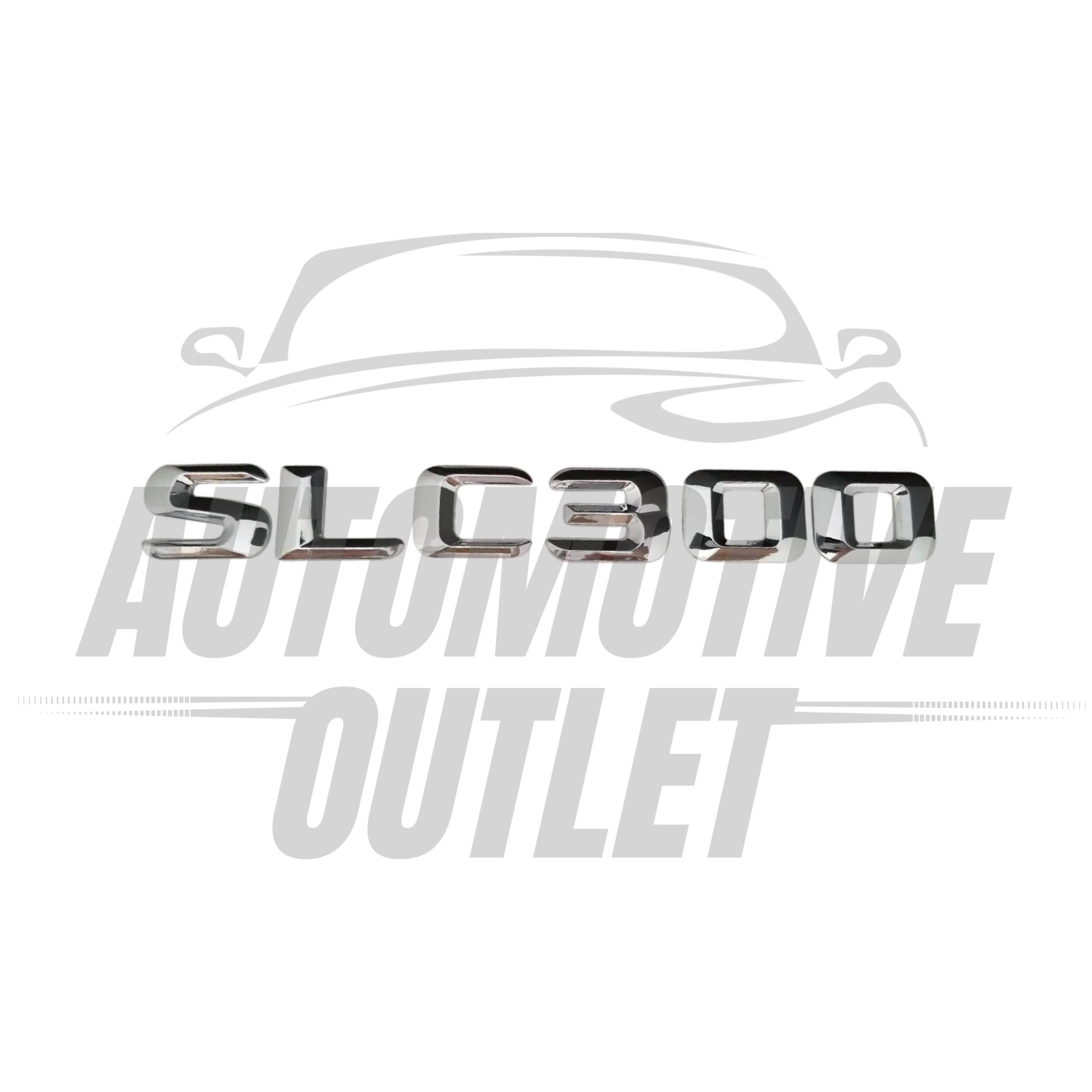 SLC300-CH Lettering Rear Boot Lid Trunk Badge Emblem For Mercedes-Benz SLC, Chrome 2