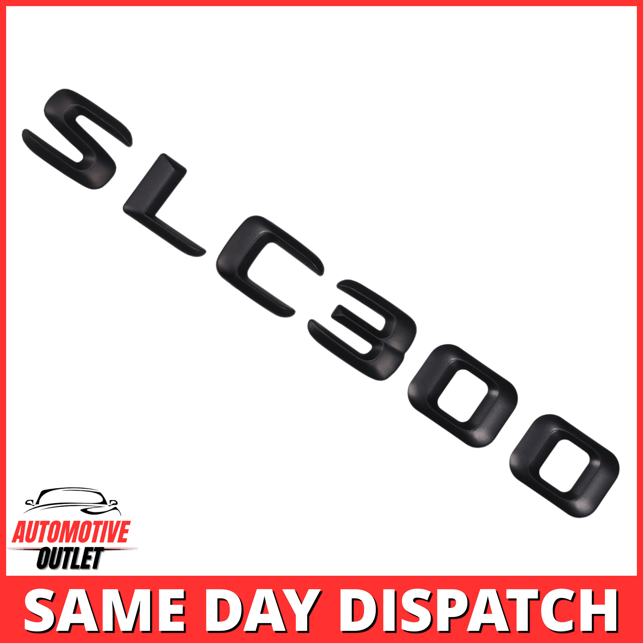 SLC300-MB Lettering Rear Boot Lid Trunk Badge Emblem For Mercedes-Benz SLC, Matt Black