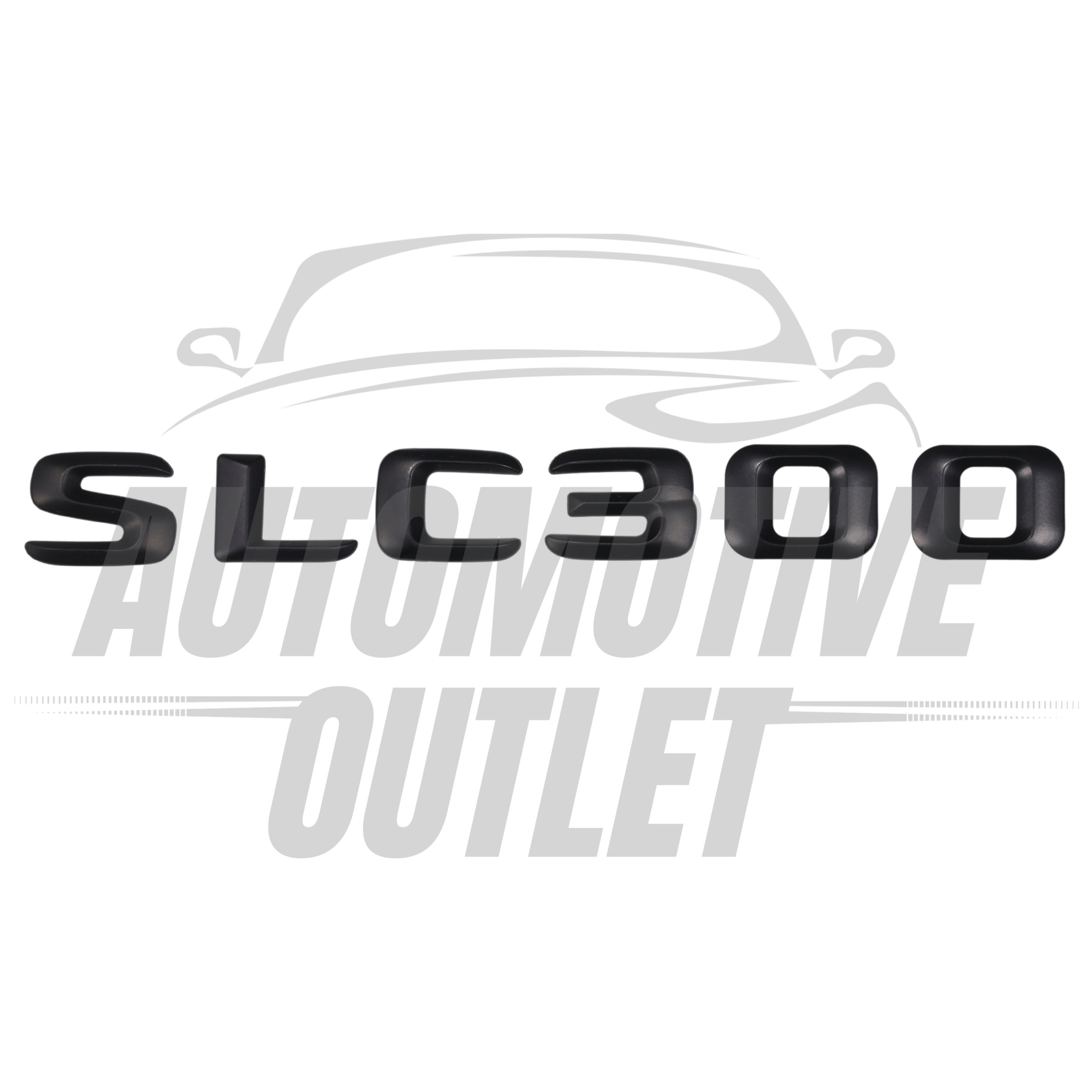 SLC300-MB Lettering Rear Boot Lid Trunk Badge Emblem For Mercedes-Benz SLC, Matt Black 2