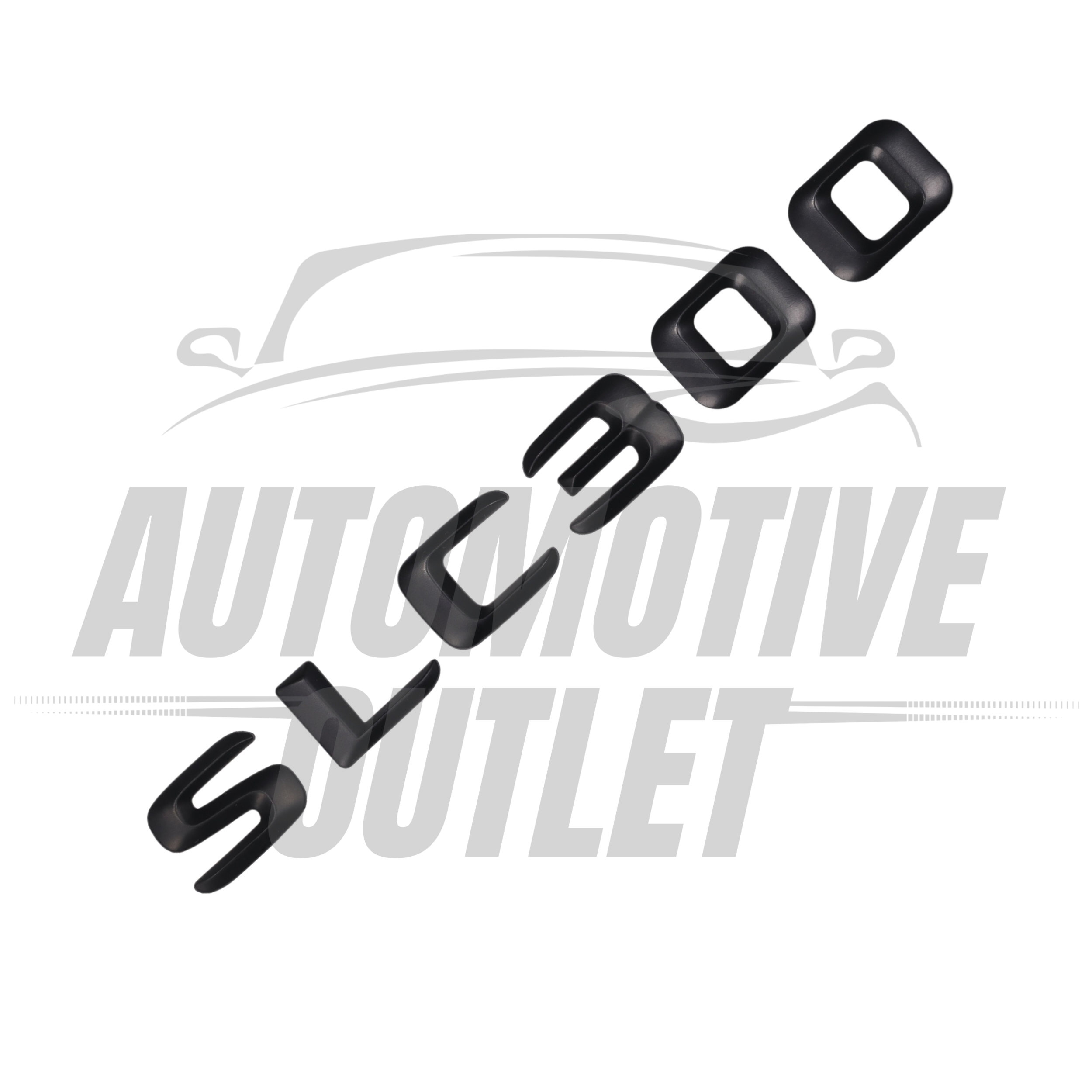 SLC300-MB Lettering Rear Boot Lid Trunk Badge Emblem For Mercedes-Benz SLC, Matt Black 3