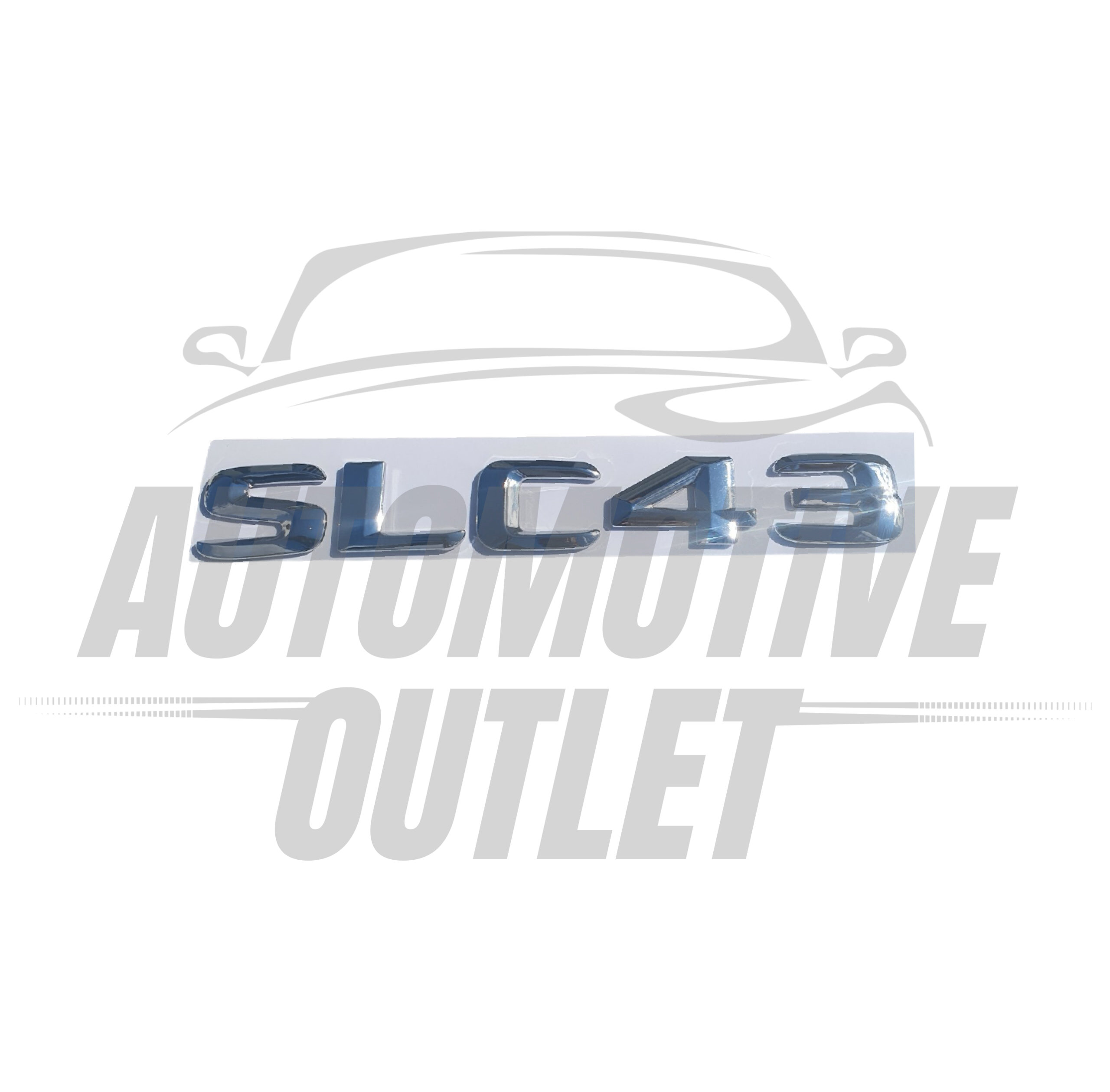 SLC43-CH Lettering Rear Boot Lid Trunk Badge Emblem For Mercedes-Benz SLC, Chrome 2