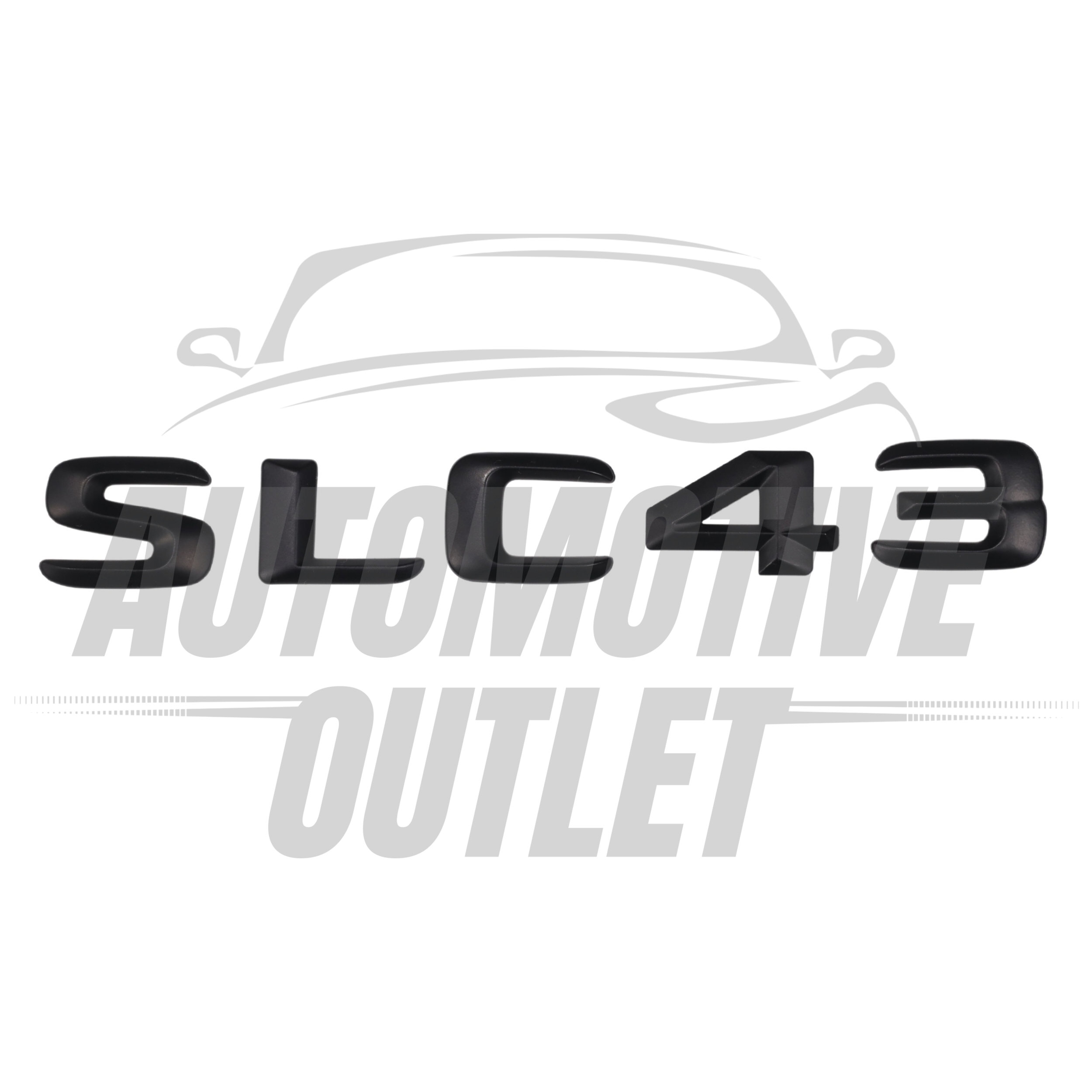 SLC43-MB Lettering Rear Boot Lid Trunk Badge Emblem For Mercedes-Benz SLC, Matt Black 2