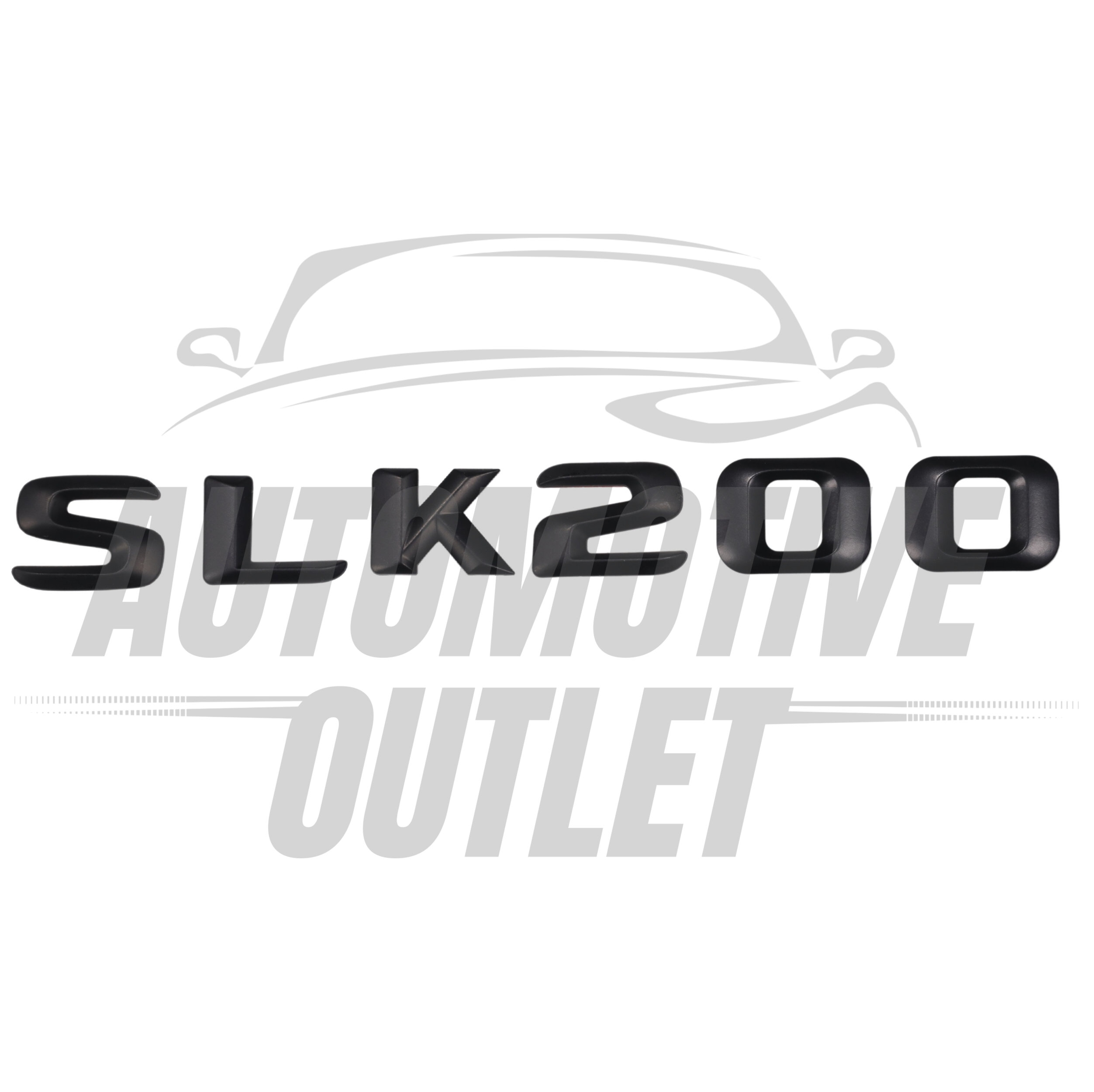 SLK200-MB Lettering Rear Boot Lid Trunk Badge Emblem For Mercedes-Benz SLK, Matt Black 2