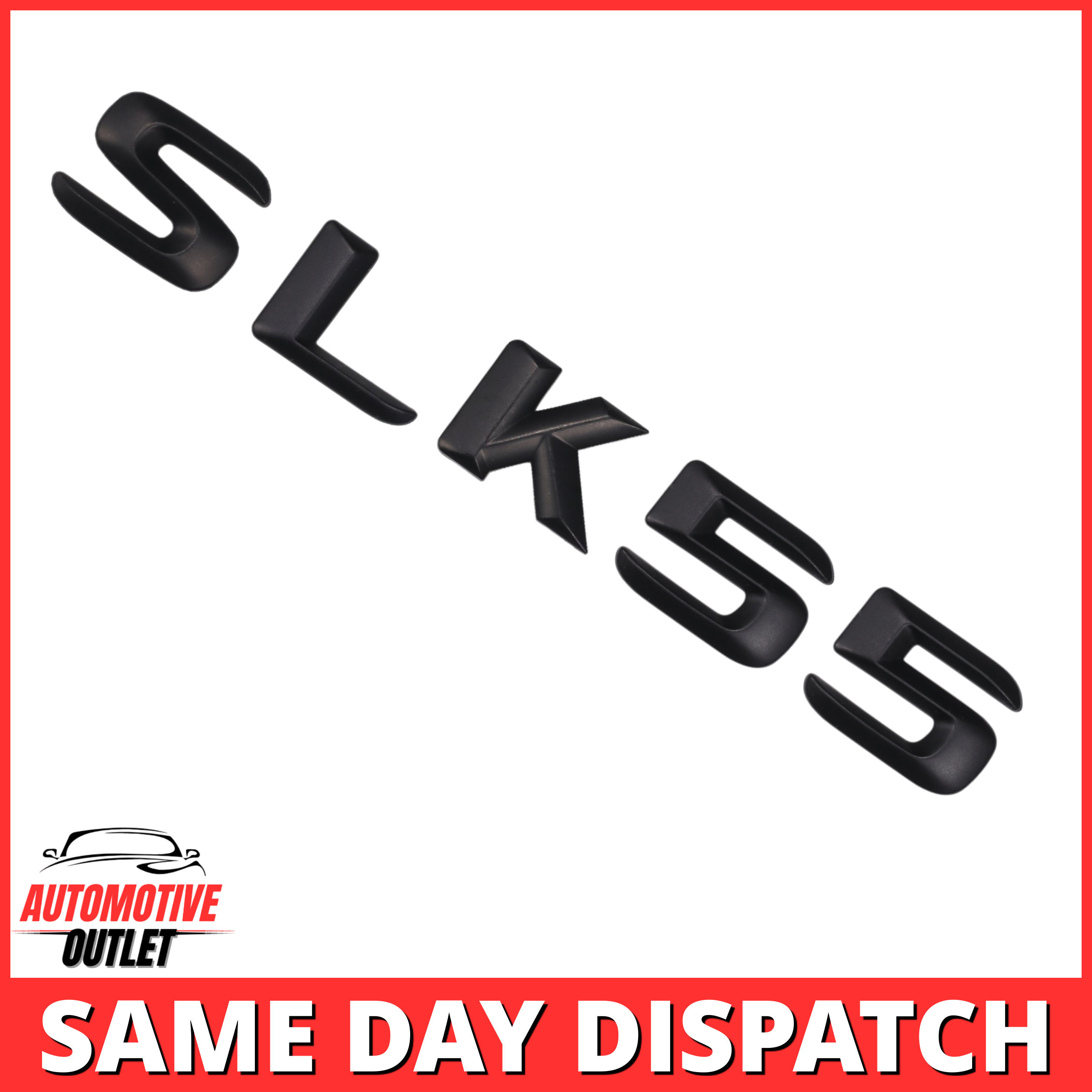 SLK55-MB Lettering Rear Boot Lid Trunk Badge Emblem For Mercedes-Benz SLK, Matt Black