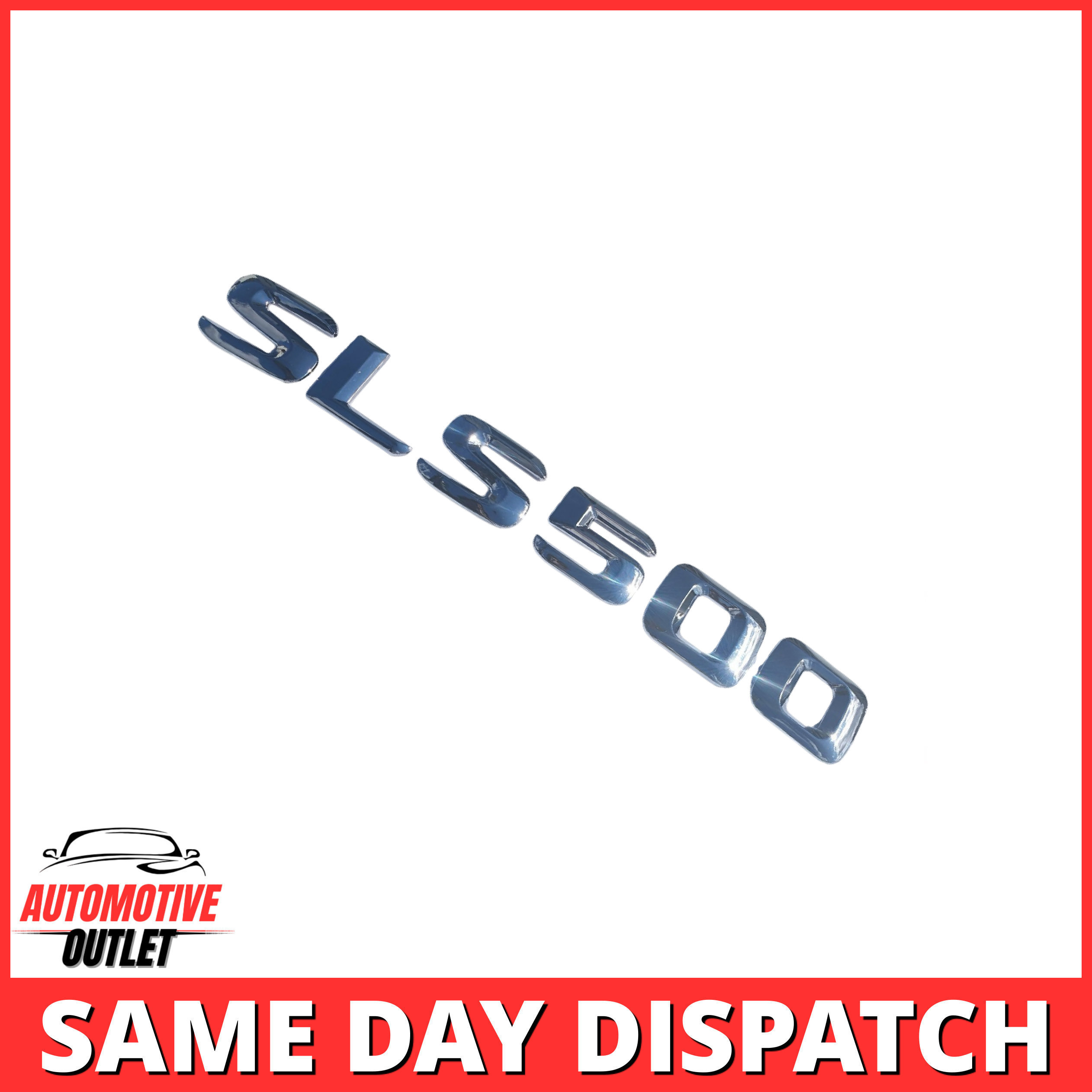SLS500-CH Lettering Rear Boot Lid Trunk Badge Emblem For Mercedes-Benz SLS, Chrome