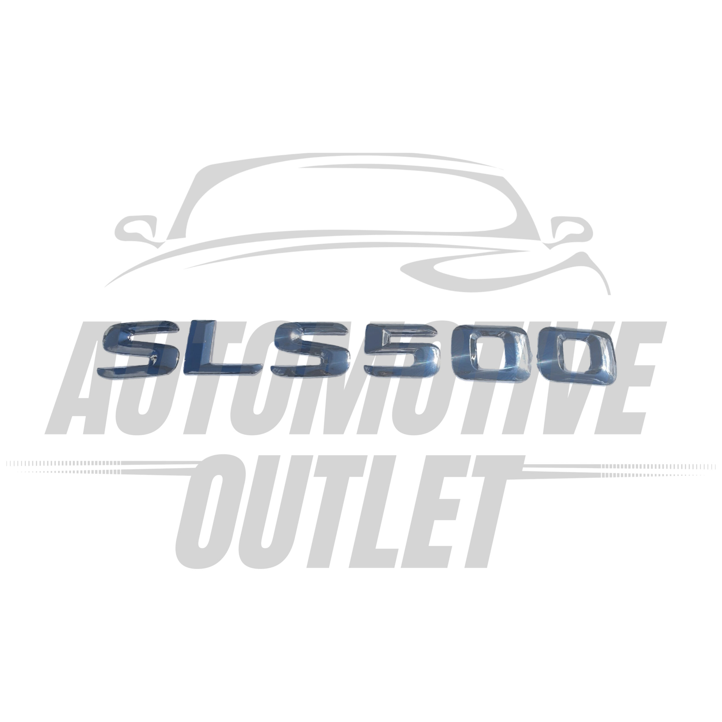 SLS500-CH Lettering Rear Boot Lid Trunk Badge Emblem For Mercedes-Benz SLS, Chrome 2