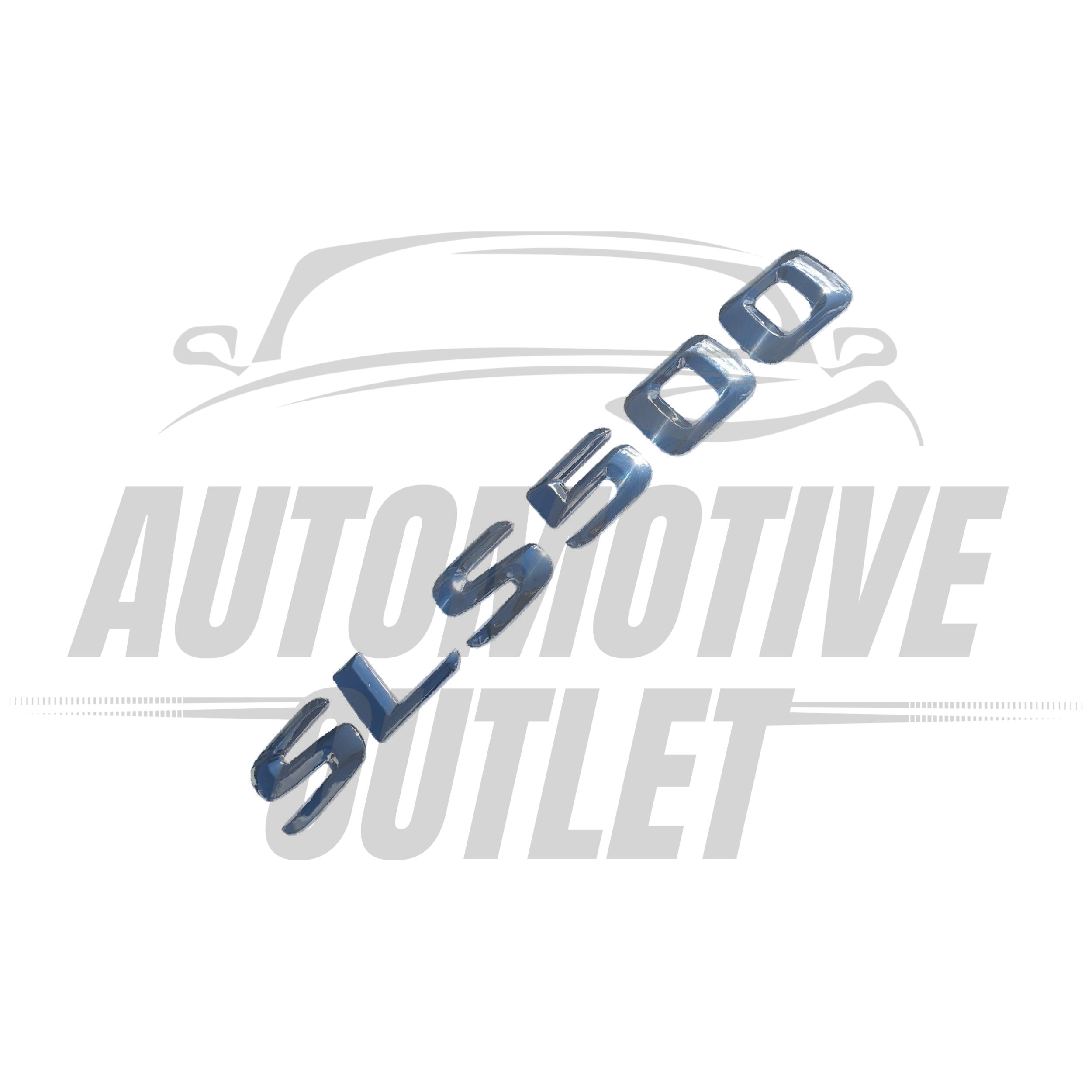 SLS500-CH Lettering Rear Boot Lid Trunk Badge Emblem For Mercedes-Benz SLS, Chrome 3
