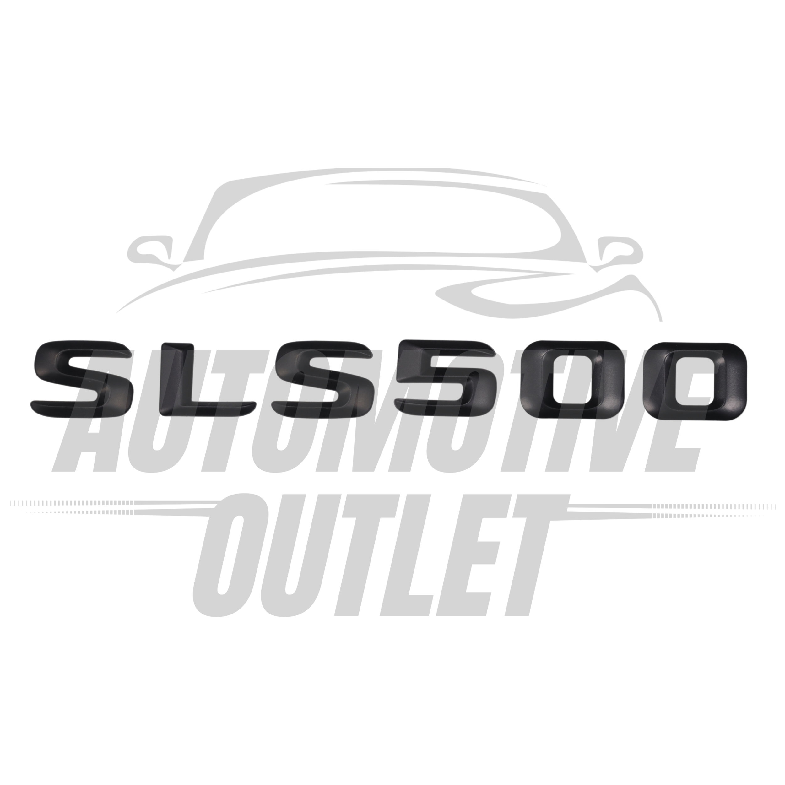 SLS500-MB Lettering Rear Boot Lid Trunk Badge Emblem For Mercedes-Benz SLS, Matt Black 2