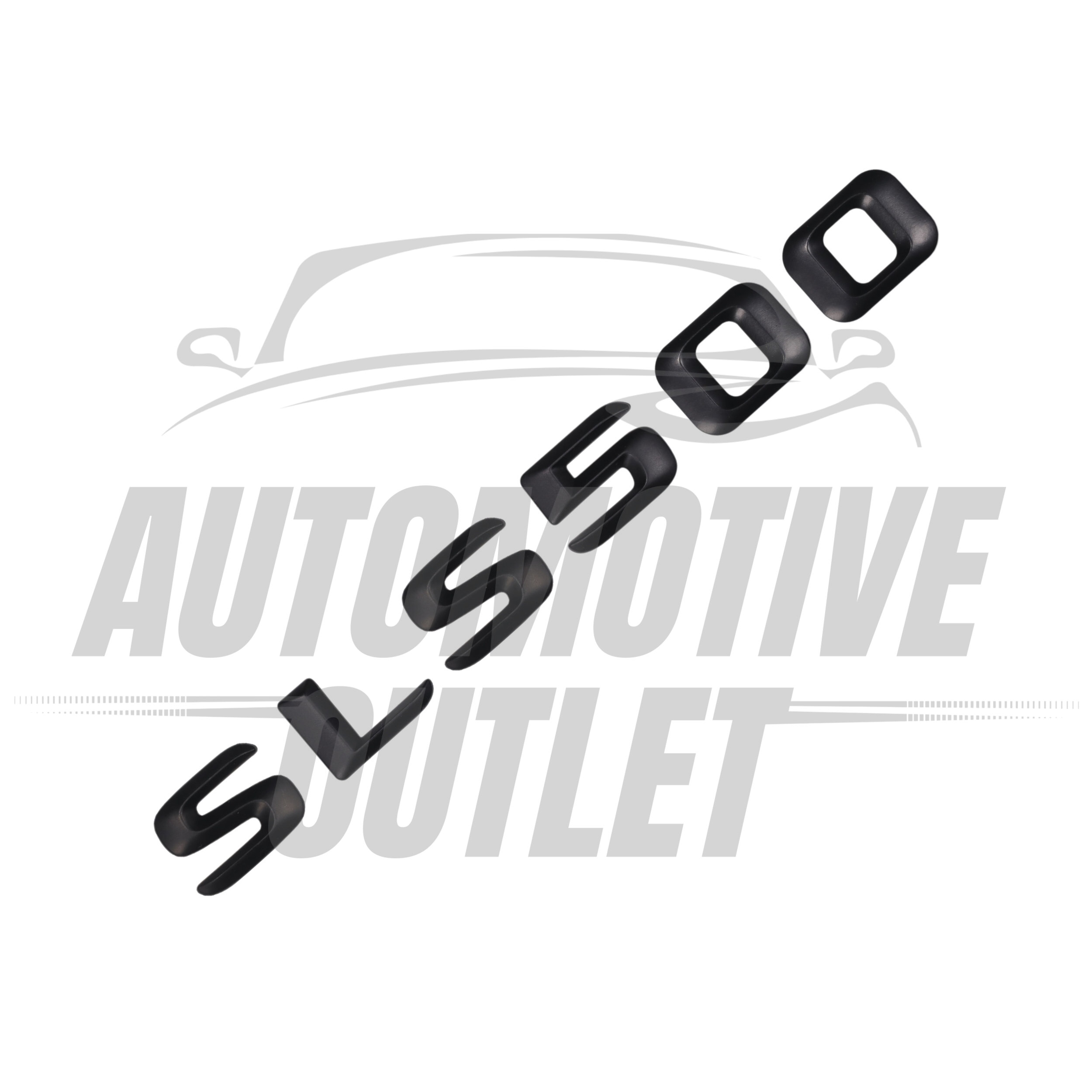 SLS500-MB Lettering Rear Boot Lid Trunk Badge Emblem For Mercedes-Benz SLS, Matt Black 3