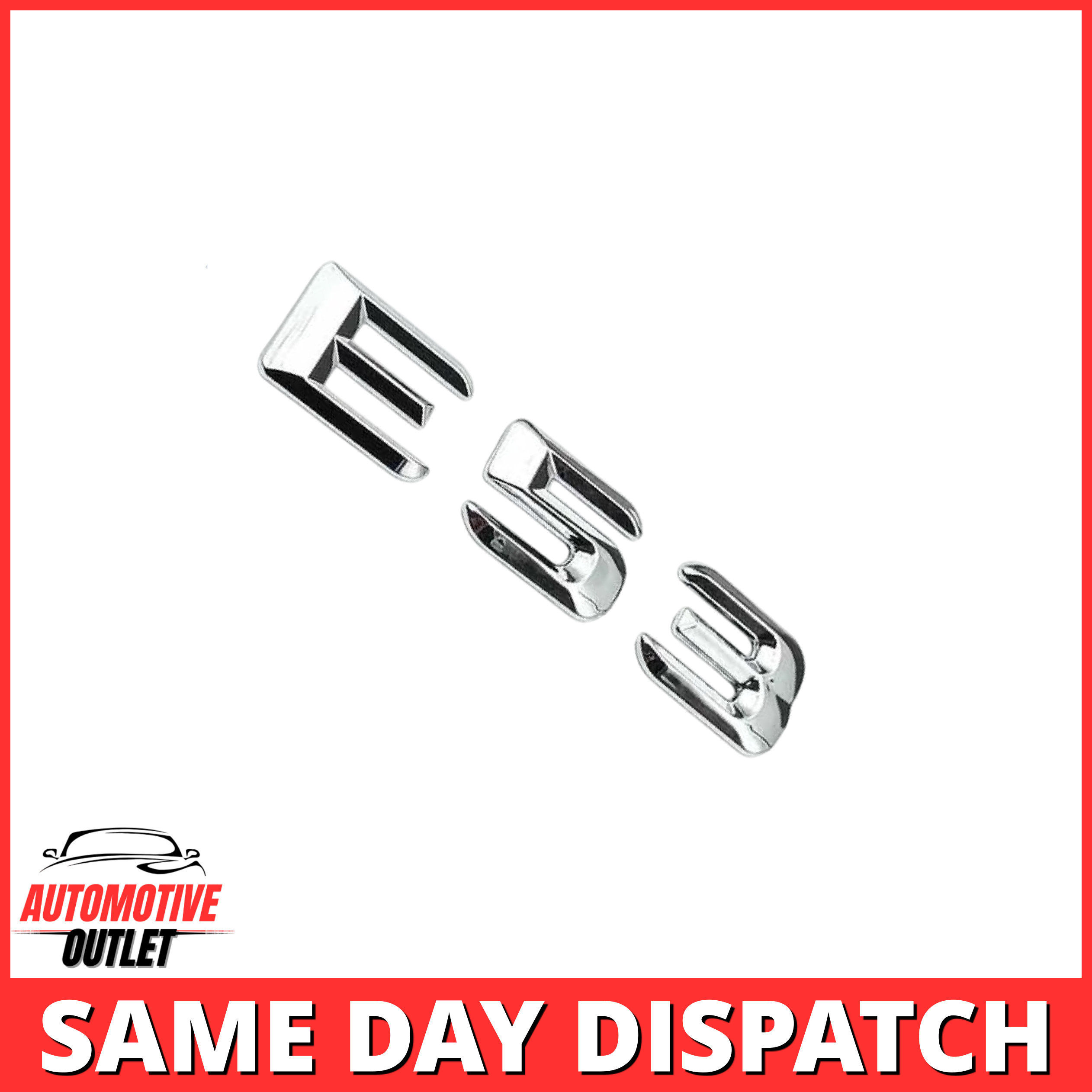 E53-CH Lettering Rear Boot Lid Trunk Badge Emblem For Mercedes-Benz E-Class, Chrome