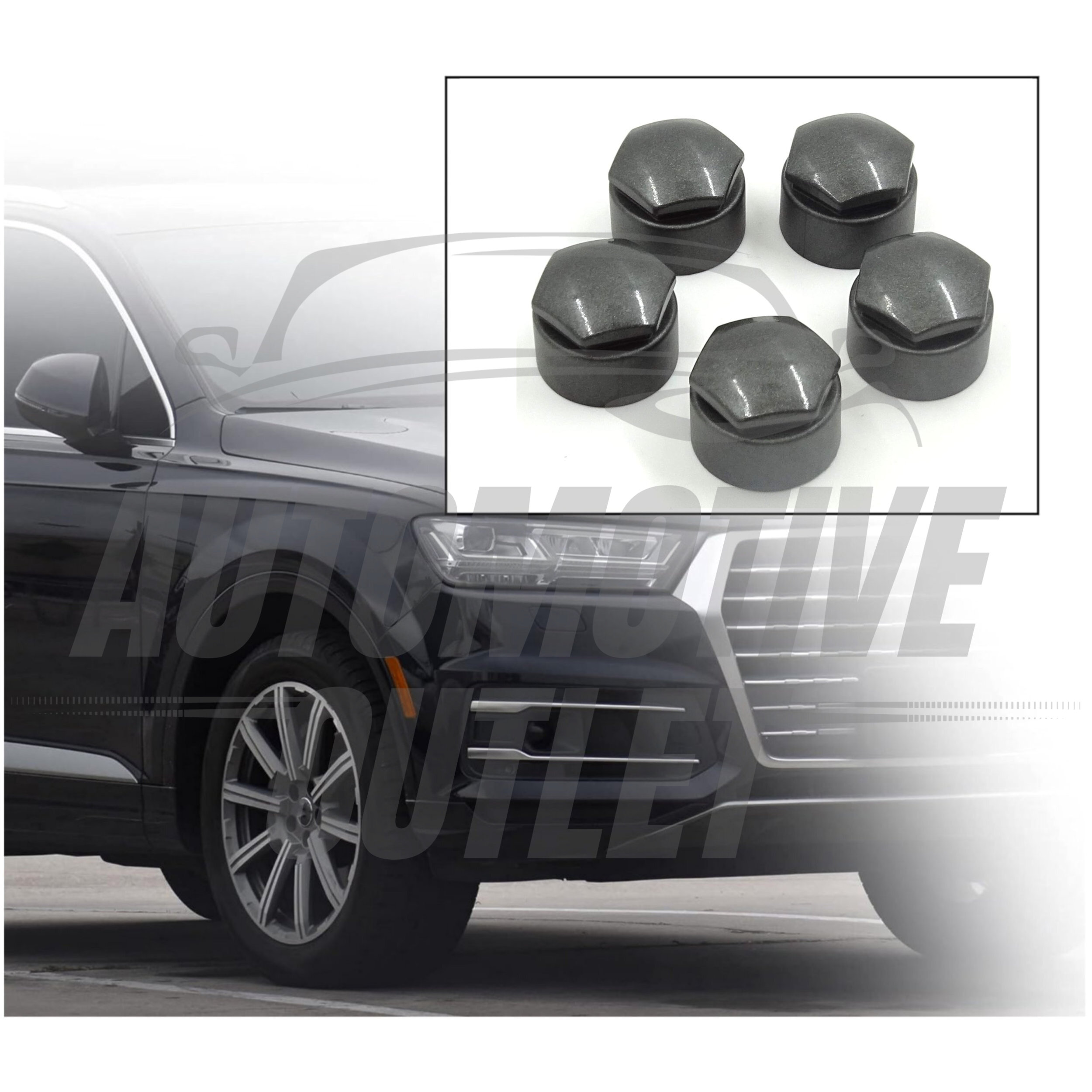 20X 17mm WHEEL NUT LOCKING BOLT CAPS COVER, GREY FOR AUDI VW BMW MERCEDES 6