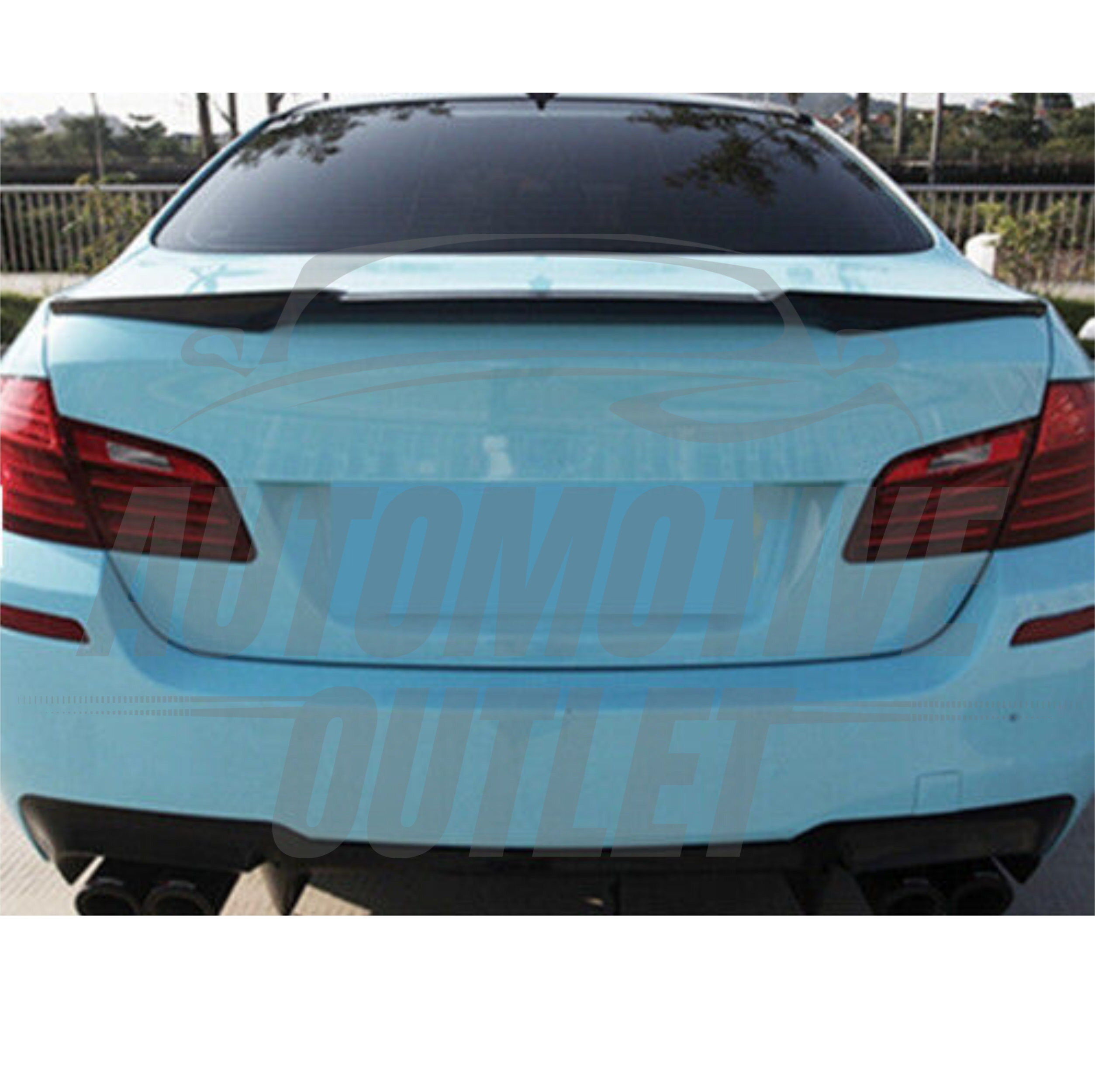 REAR BOOT TRUNK SPOILER M SPORT V STYLE GLOSS BLACK FOR BMW 5 SERIES F10 2010-16 8