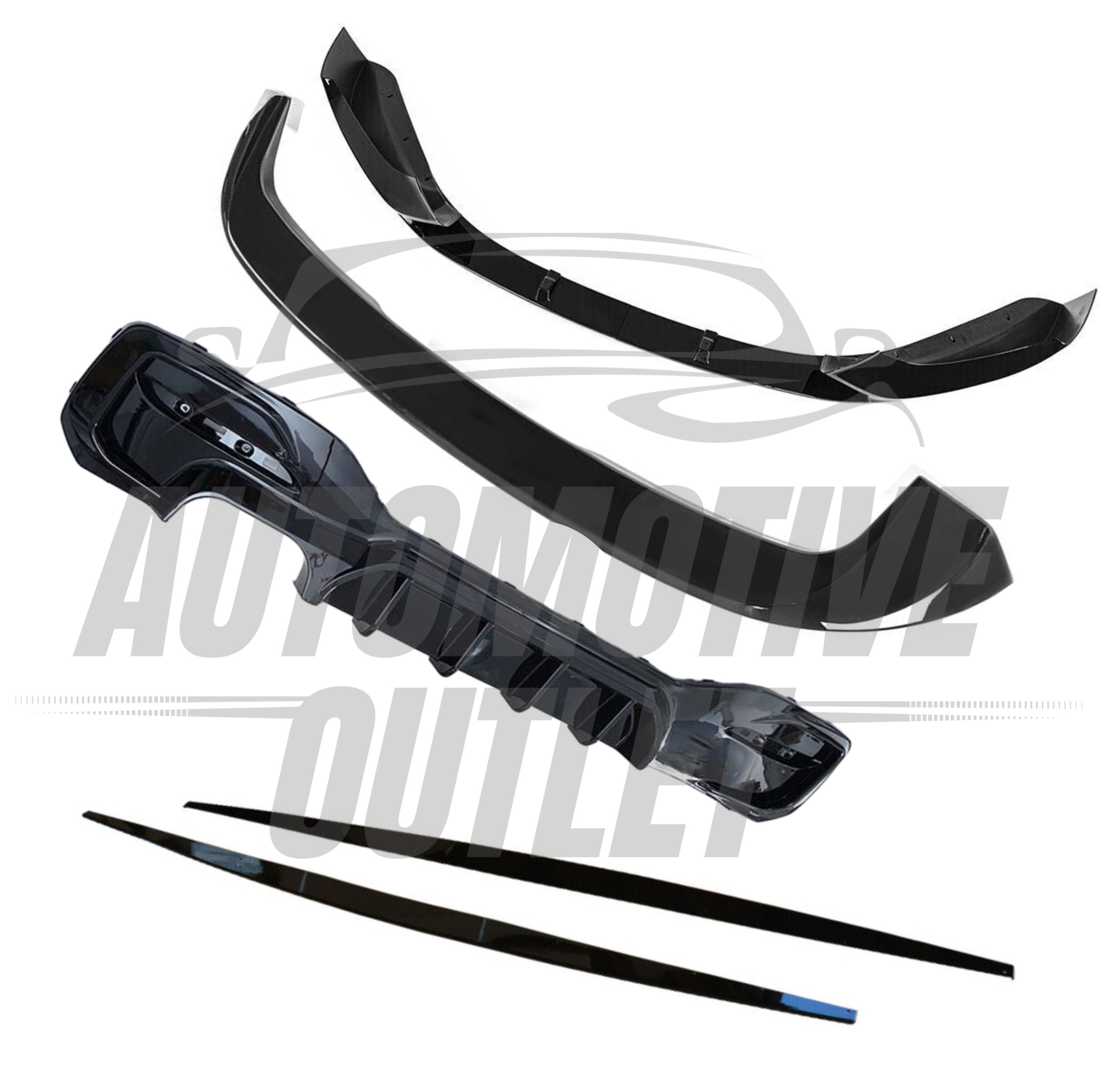 FRONT SIDE REAR BUMPER KIT M PERFORMANCE GLOSS BLACK FOR BMW 1 SERIES F20 M140I 3