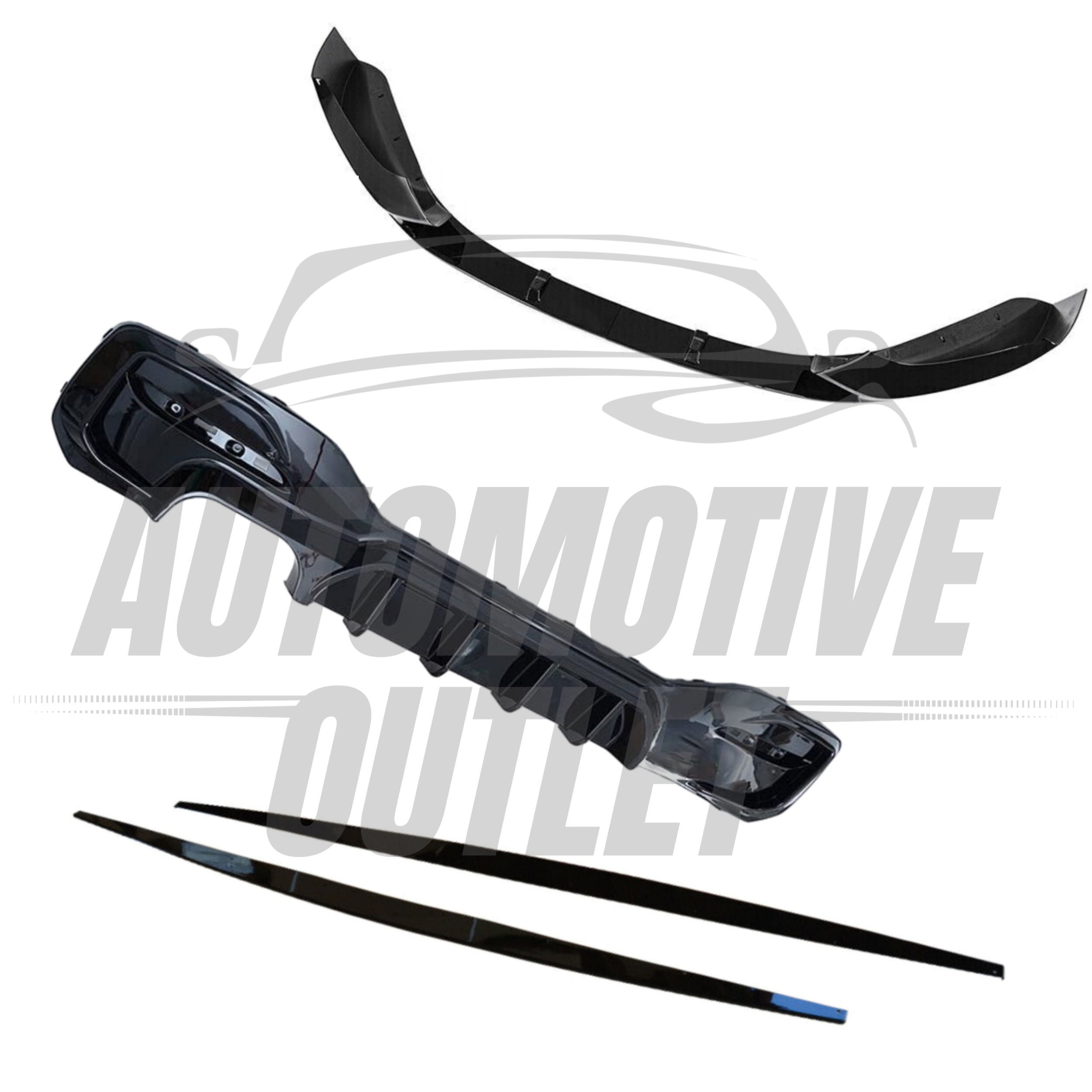 REAR SIDE FRONT BUMPER KIT M PERFORMANCE GLOSS BLACK FOR BMW 1 SERIES F20 M140I 3