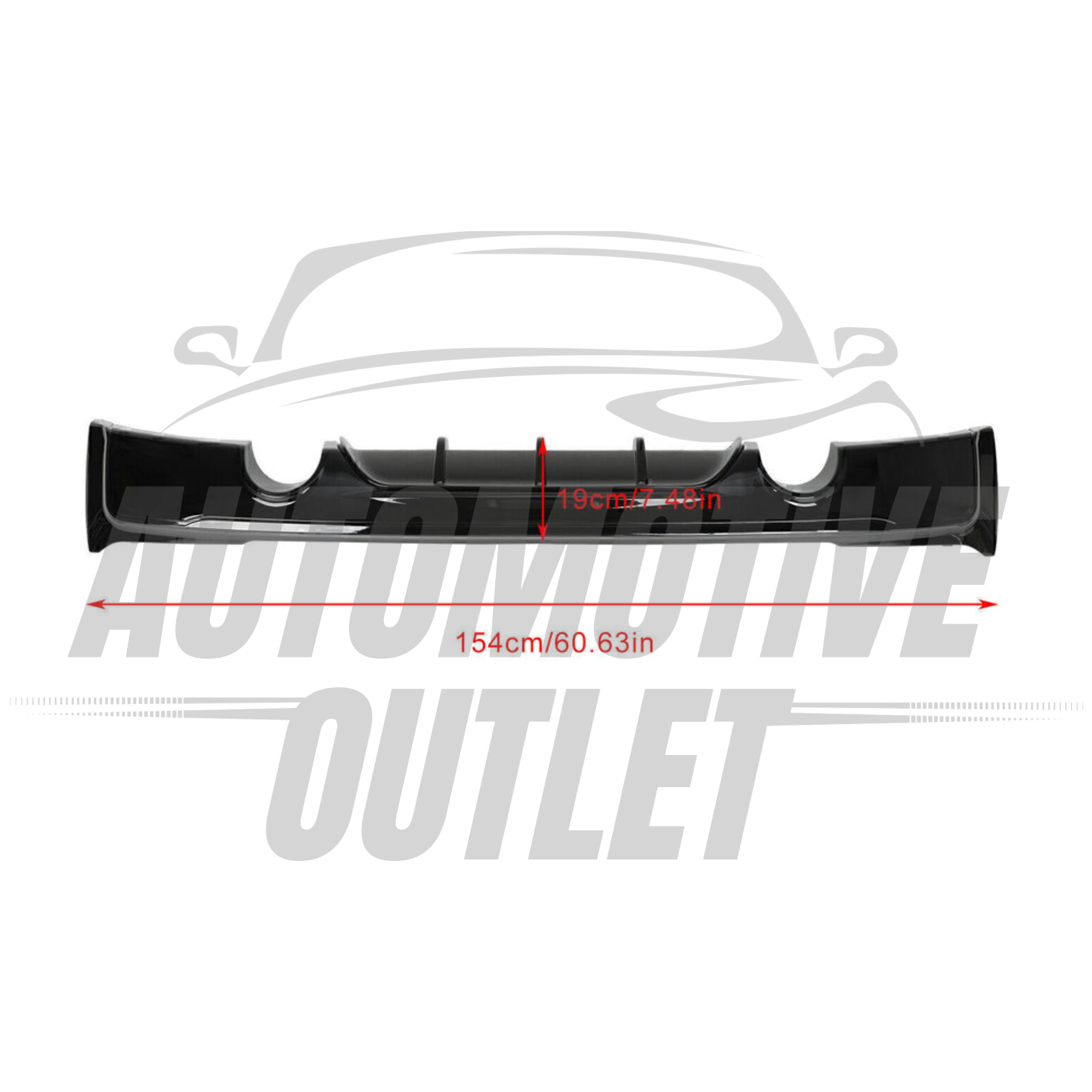 REAR DIFFUSER M PERFORMANCE STYLE GLOSS BLACK FOR BMW 2 SERIES F22 F23 2012-2021 5